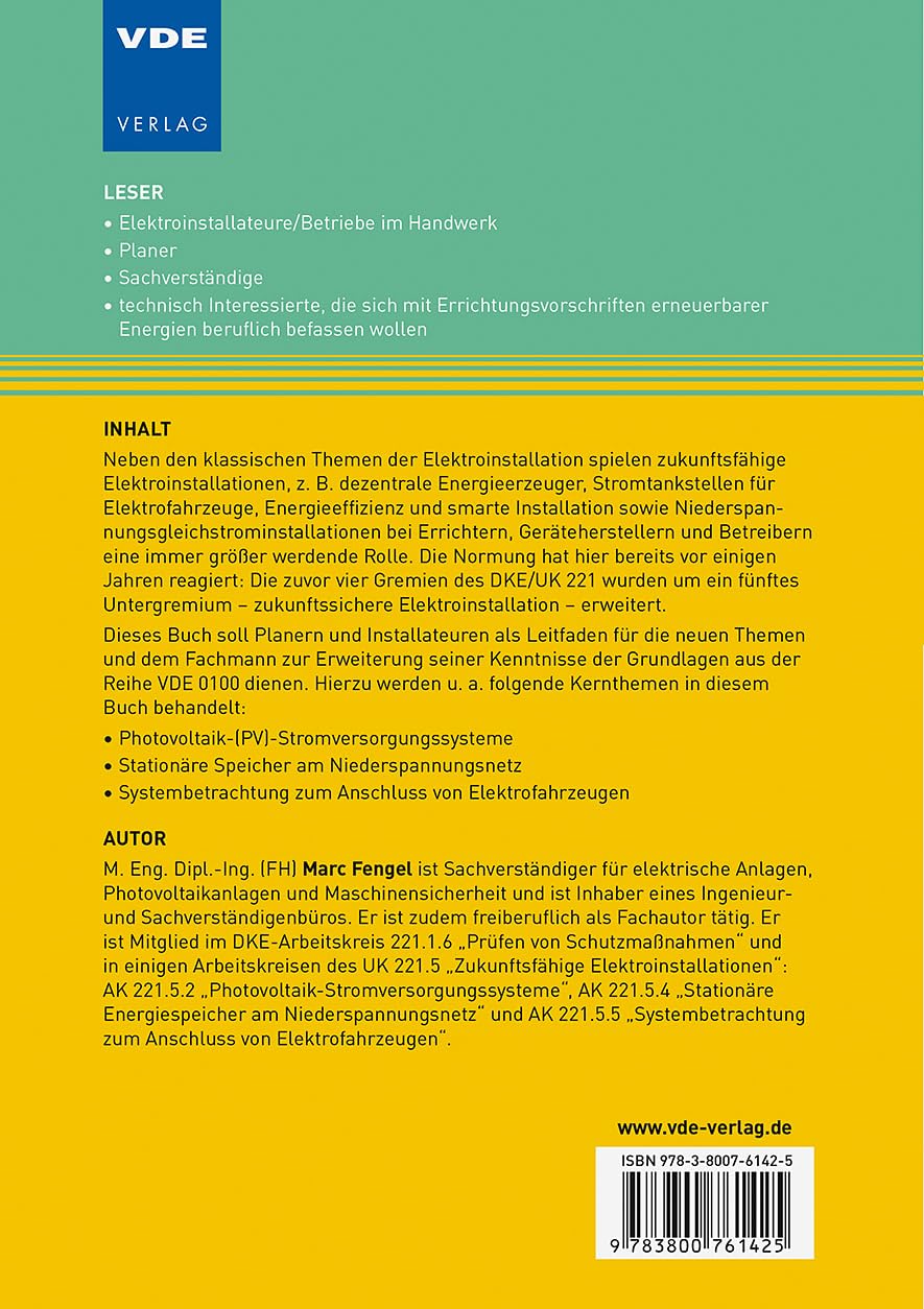Die zukunftssichere Elektroinstallation: Ein Leitfaden zur regelkonformen Errichtung von PV-Systemen, stationären Speichern und Ladeinfrastrukturen