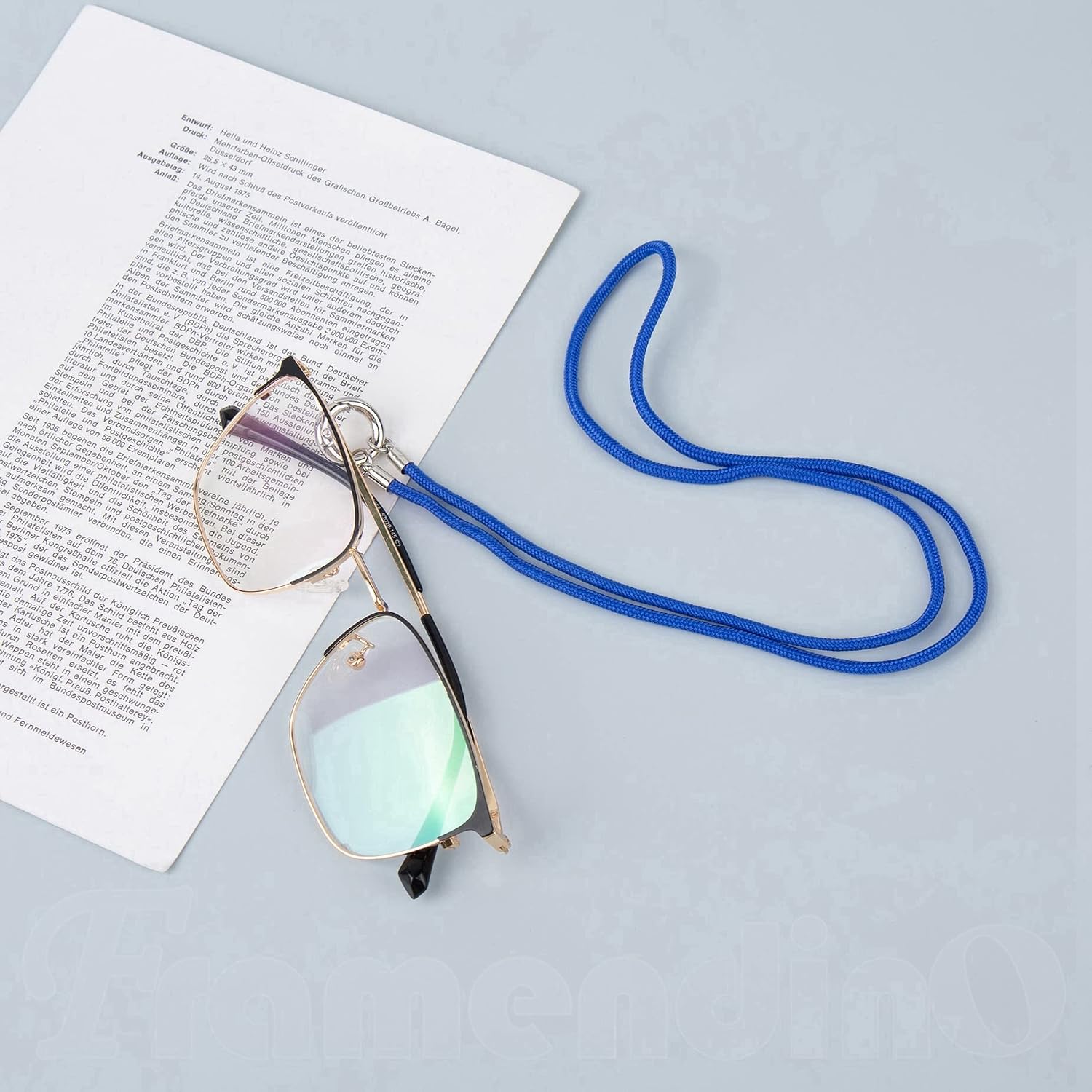 Framendino, 3 Pack Eyeglass Holder Necklace Ring Glasses Strap Chain Stainless Steel Loop Sunglasses for Women Men