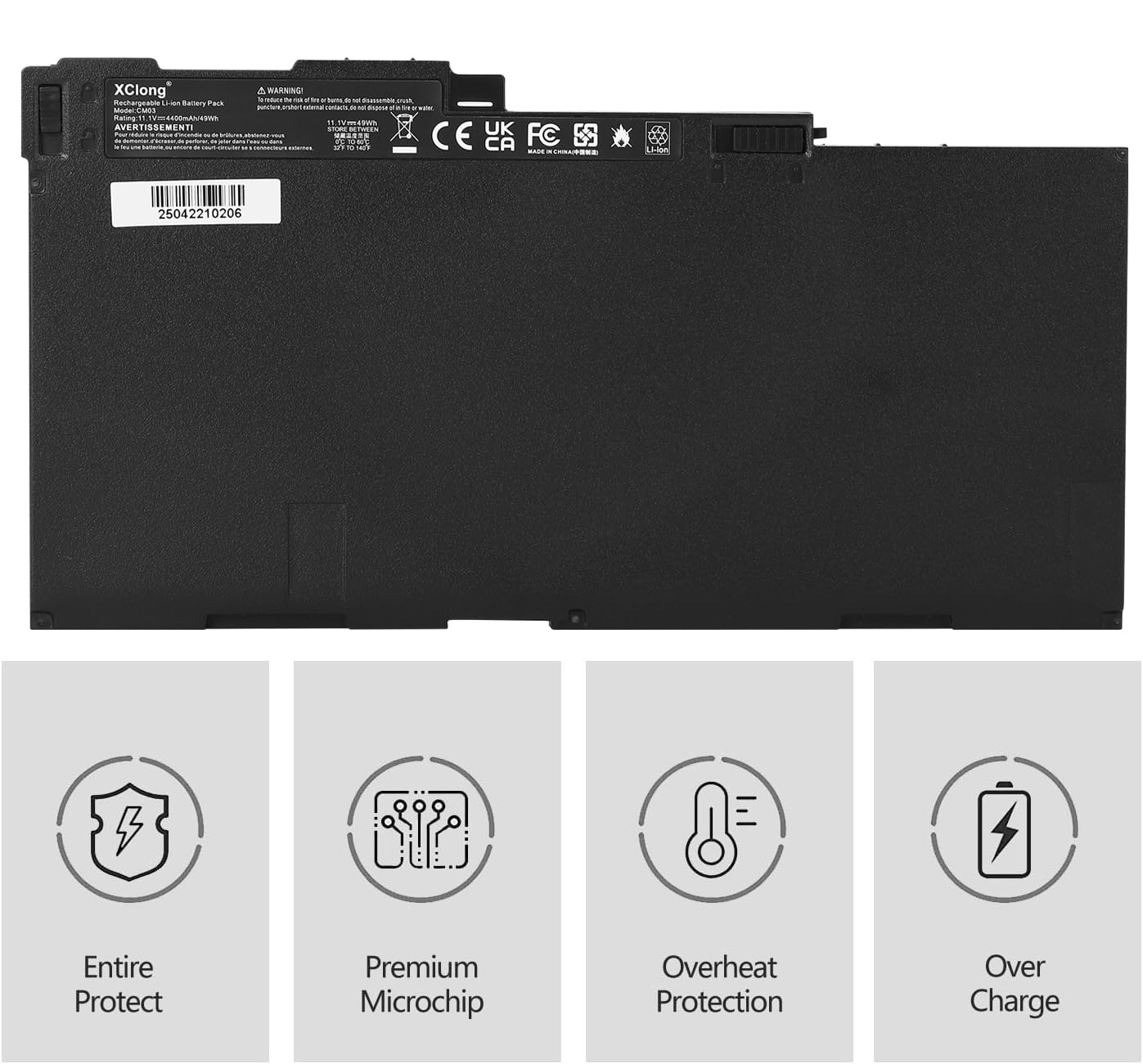 CM03XL 717376-001 Laptop Batteria per HP EliteBook 740 745 750 755 840 845 850 855 G1 G2 Series fit HP ZBook 1415u,fits CO06 CO06XL Spare 716724-421 CM03050XL HSTNN-DB4Q HSTNN-L11C-5 49Wh