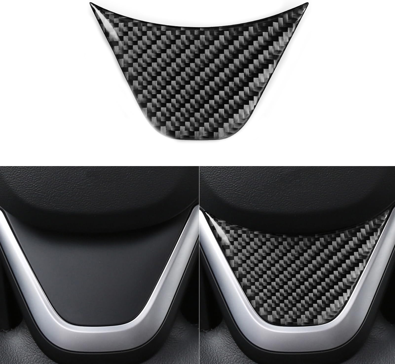 Real 3K Black Carbon Fiber Car Dashboard Control Lower Panel Decoration Cover Trim Sticker Auto Interior Accessories Compatible with BMW X1 F48 F49 2016-2022/X2 F39 2018-2022