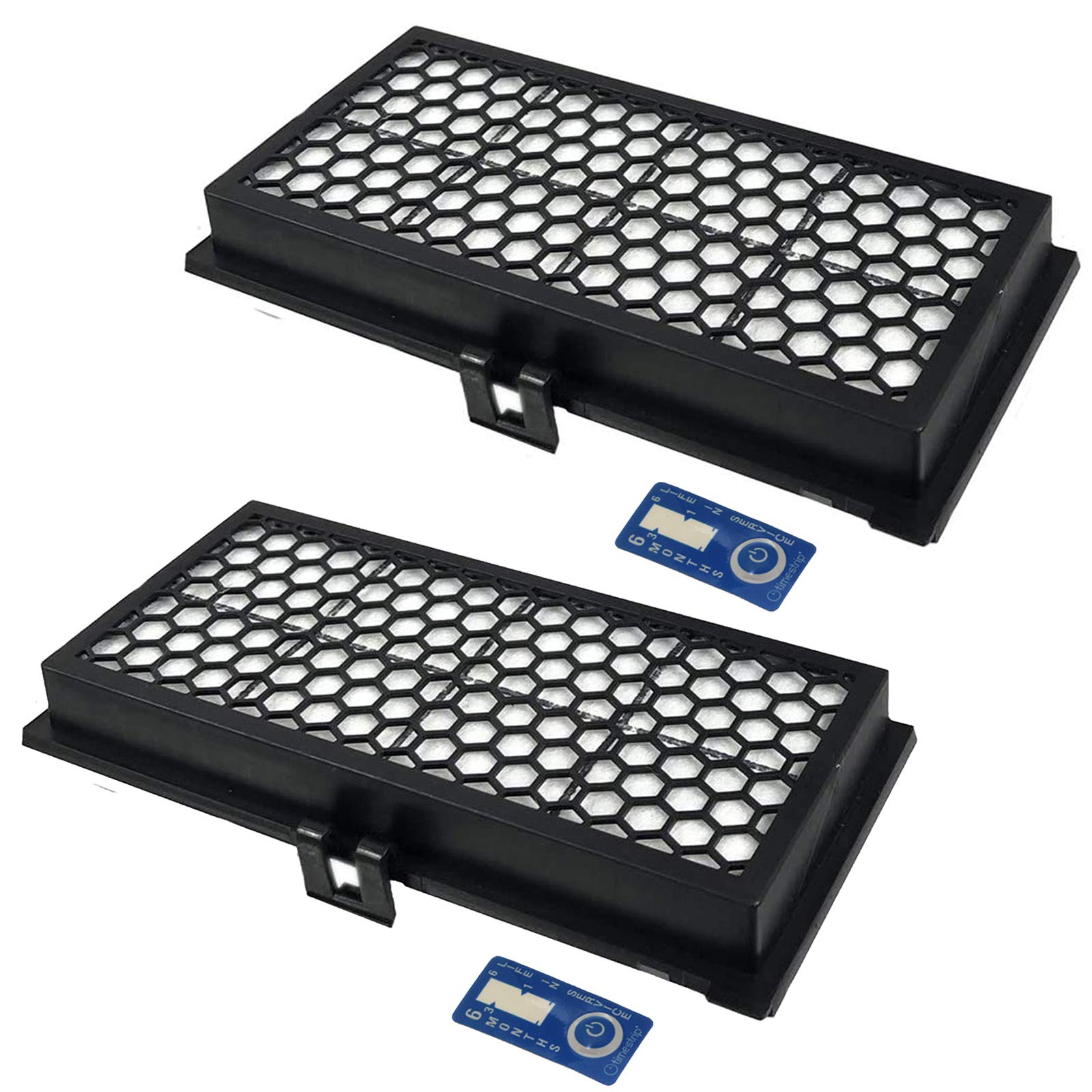 SPARES2GO HEPA Air Filter compatible with Miele C1 Classic Junior Ecoline Powerline Vacuum Cleaner (Pack of 2)