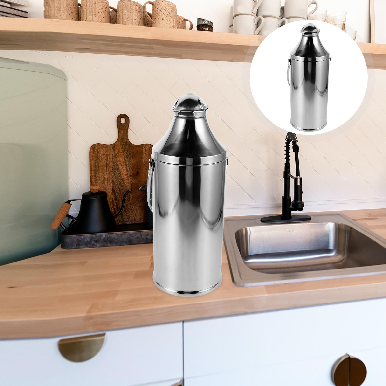 INOOMP Bouteille D'eau Isotherme avec Poignée 3.2l en Acier Inoxydable Grosse Capacité et Isolation Thermique Maison Voyages