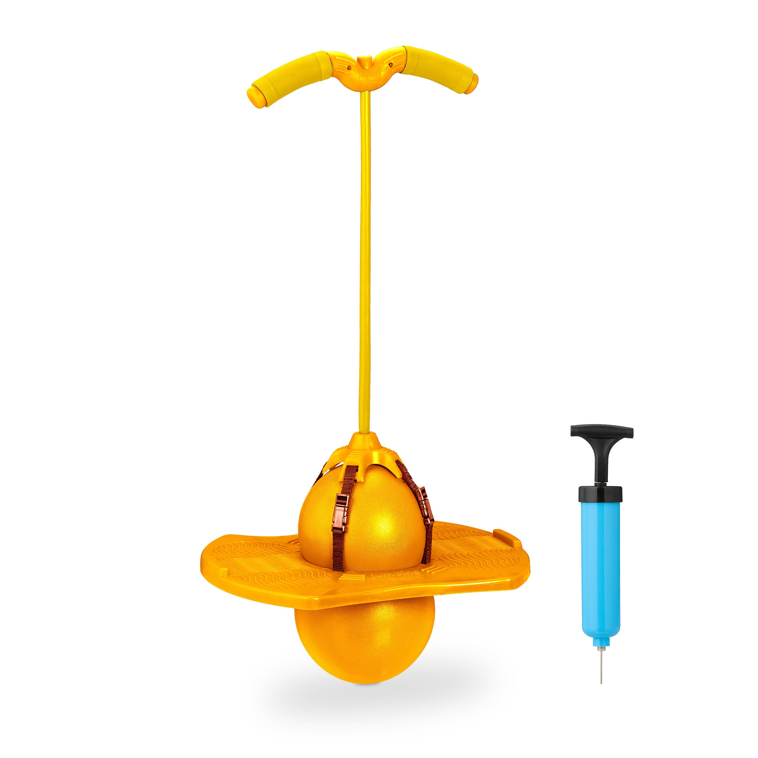 Relaxdays Salterello per Bambini, Pogo Stick con Palla Salta-Salta e Manici, Max. 100 kg, 74x39x29 cm, Gioco da Esterno