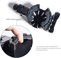 Vista 5 de Soporte para micrófono con soporte para teléfono, soporte universal 2 en 1 para botella de bebida para soporte de micrófono de música