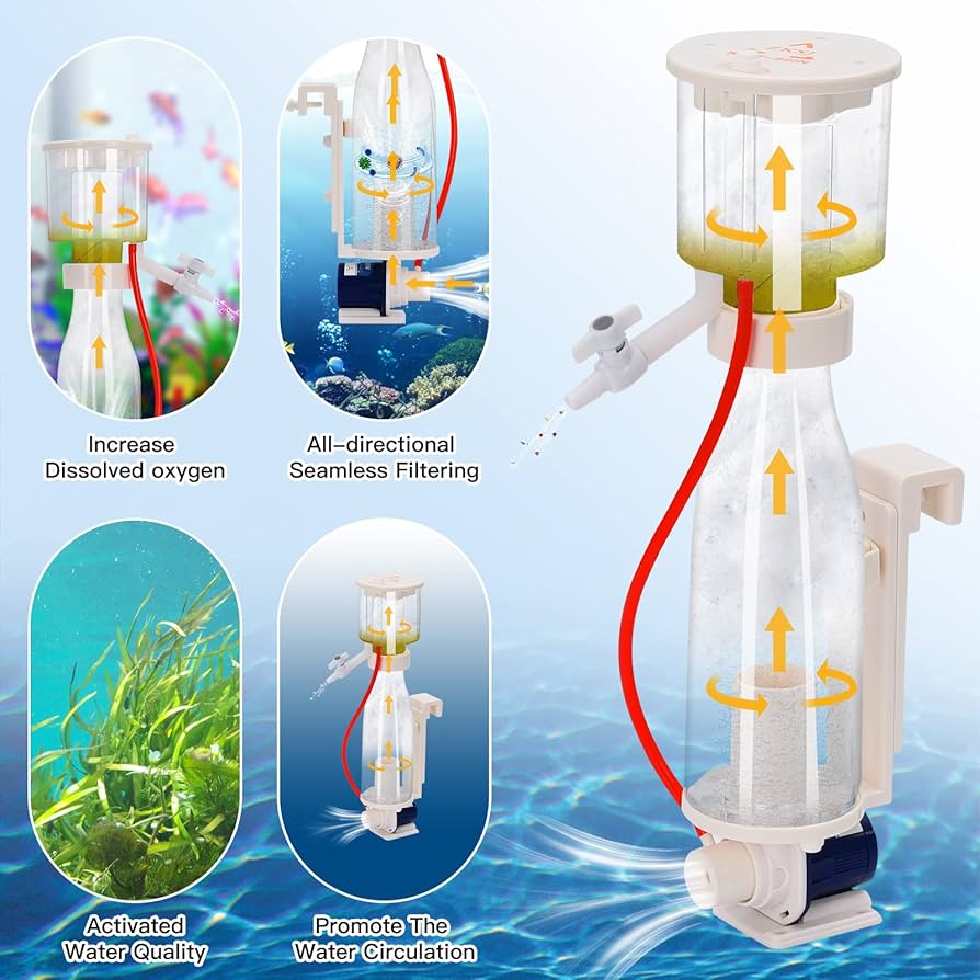 ZKSJ REEF80 Aquariums Protein Skimmers,DC Pinwheel Pump,Hang