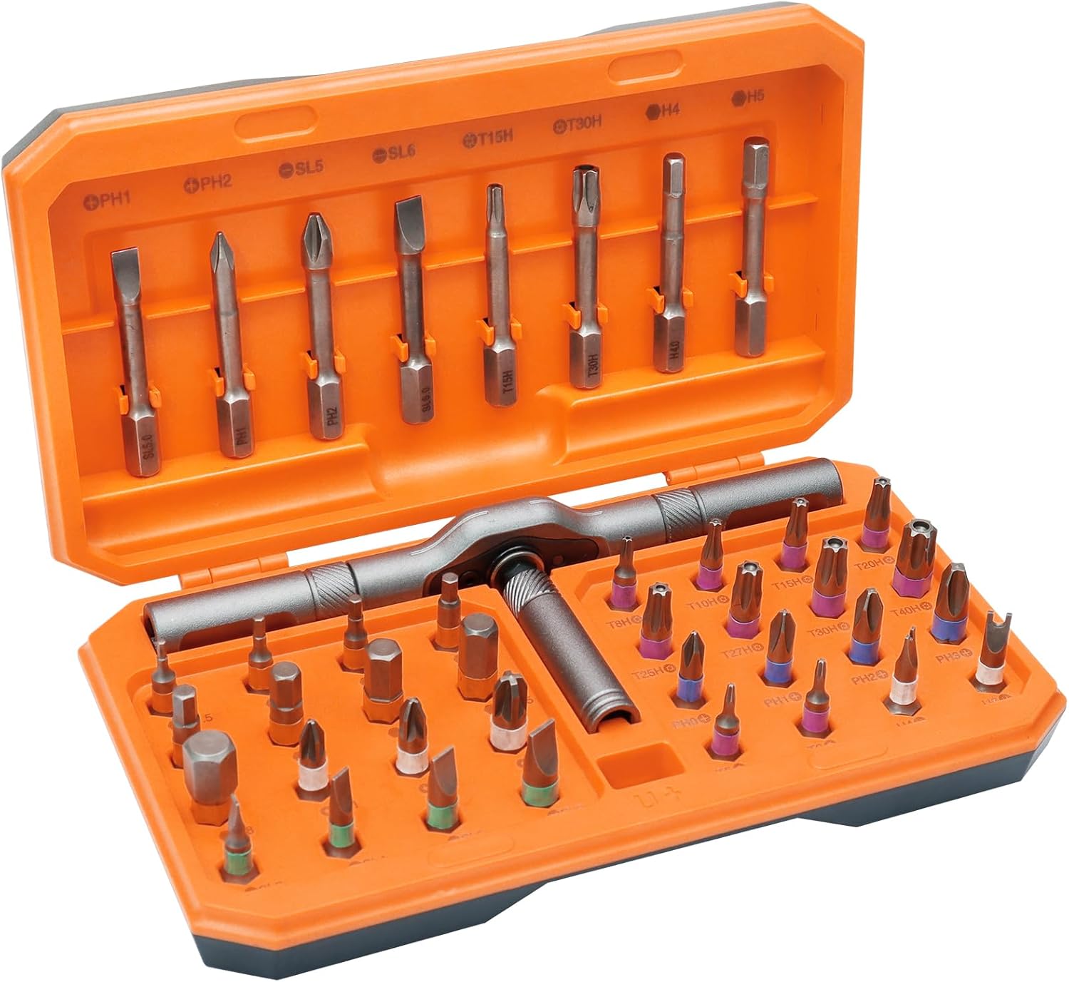 Uenhoy 42 in 1 Magnetic Screwdriver Set, Ratchet Screwdriver Set with Detachable Ratchet Handle, Precision Repair Tool Kit for Furniture Computer DIY Repairing, Black