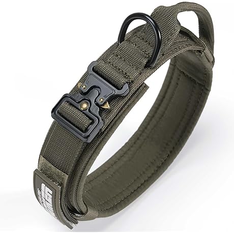 Tactical Dog Collar Nylon Adjustable K9 Collar Military Dog Collar Heavy Duty...