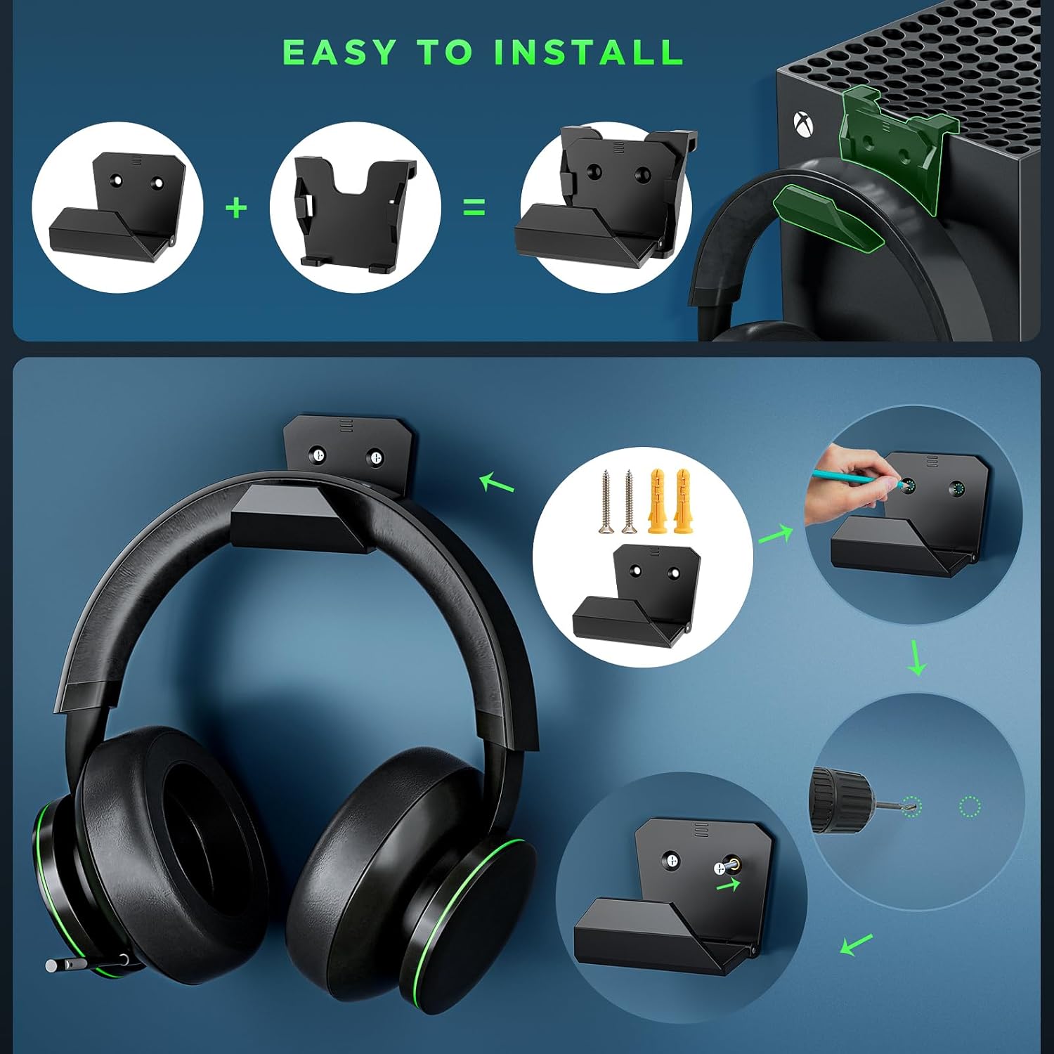 Cooling Fan Charging Stand for Xbox Series X, Vertical Cooler System Dual Controller Charger Station Dock with 2 x 1400mAh Rechargeable Battery & 7 Games Storage for Xbox Series X Console Accessories - Image 7