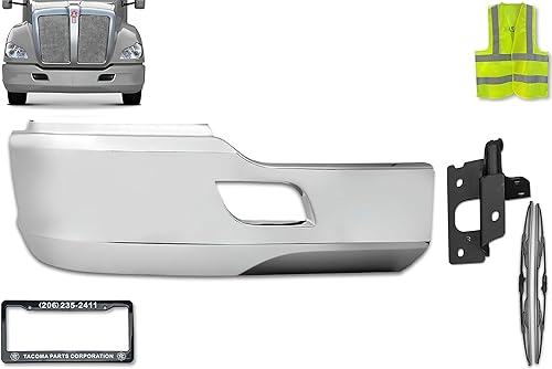 KOZAK Extensión de parachoques de esquina de plástico cromado sin agujero para luz antiniebla (lado derecho del pasajero) con soporte compatible con