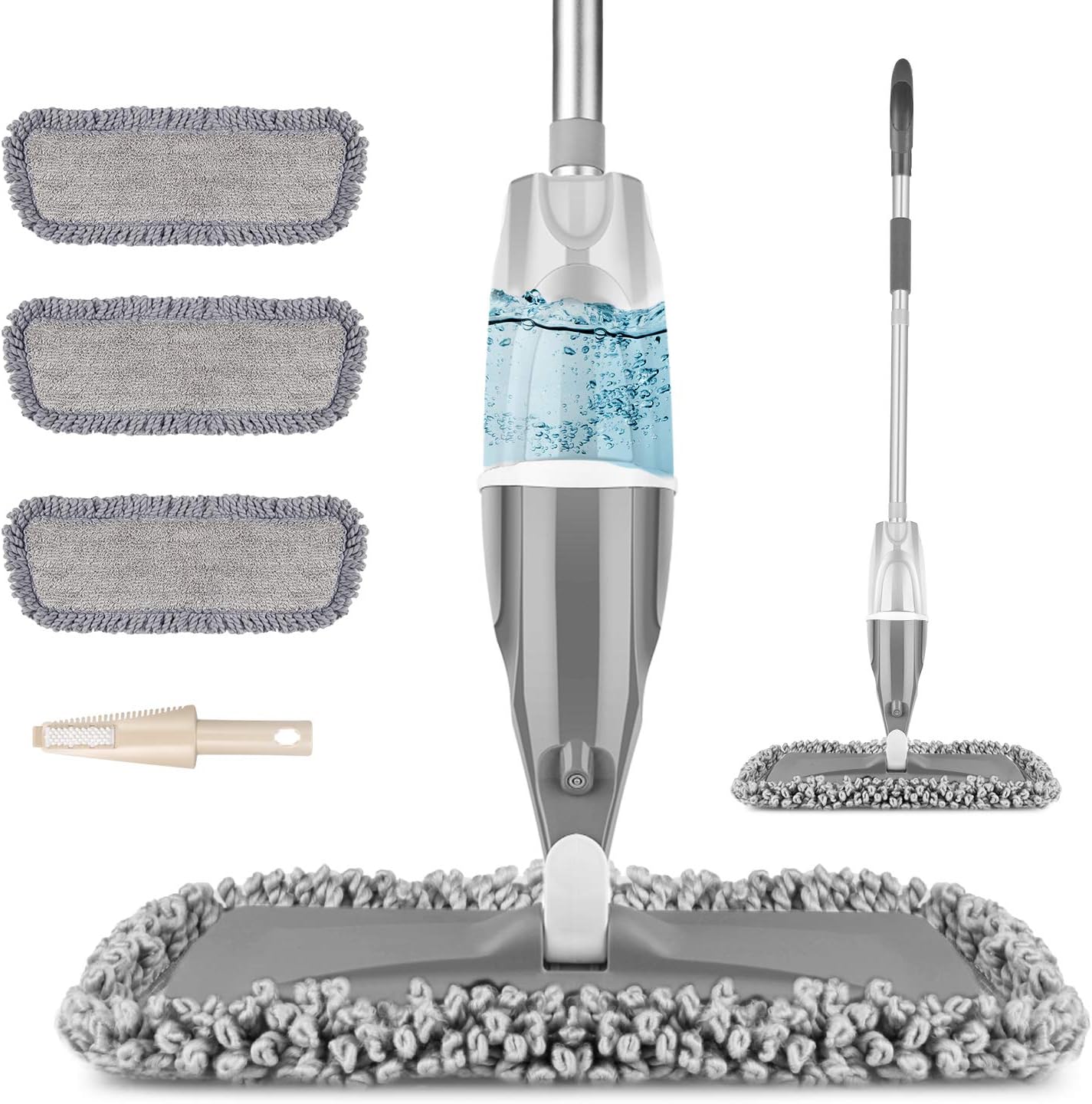 Spray Mop Microfibre Mops for Cleaning Floors - EXEGO Floor Mops with Spray For Hard Floors with 3 Mop Cleaning Pads Dust Wet Mop Cleaning Mops 640ML Bottle for Hardwood,Laminate Floors,Ceramic