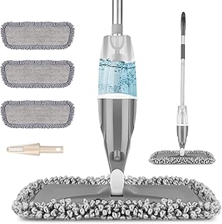 Spray Mop Microfibre Mops for Cleaning Floors - EXEGO Floor Mops with Spray For Hard Floors with 3 Mop Cleaning Pads Dust Wet Mop Cleaning Mops 640ML Bottle for Hardwood,Laminate Floors,Ceramic