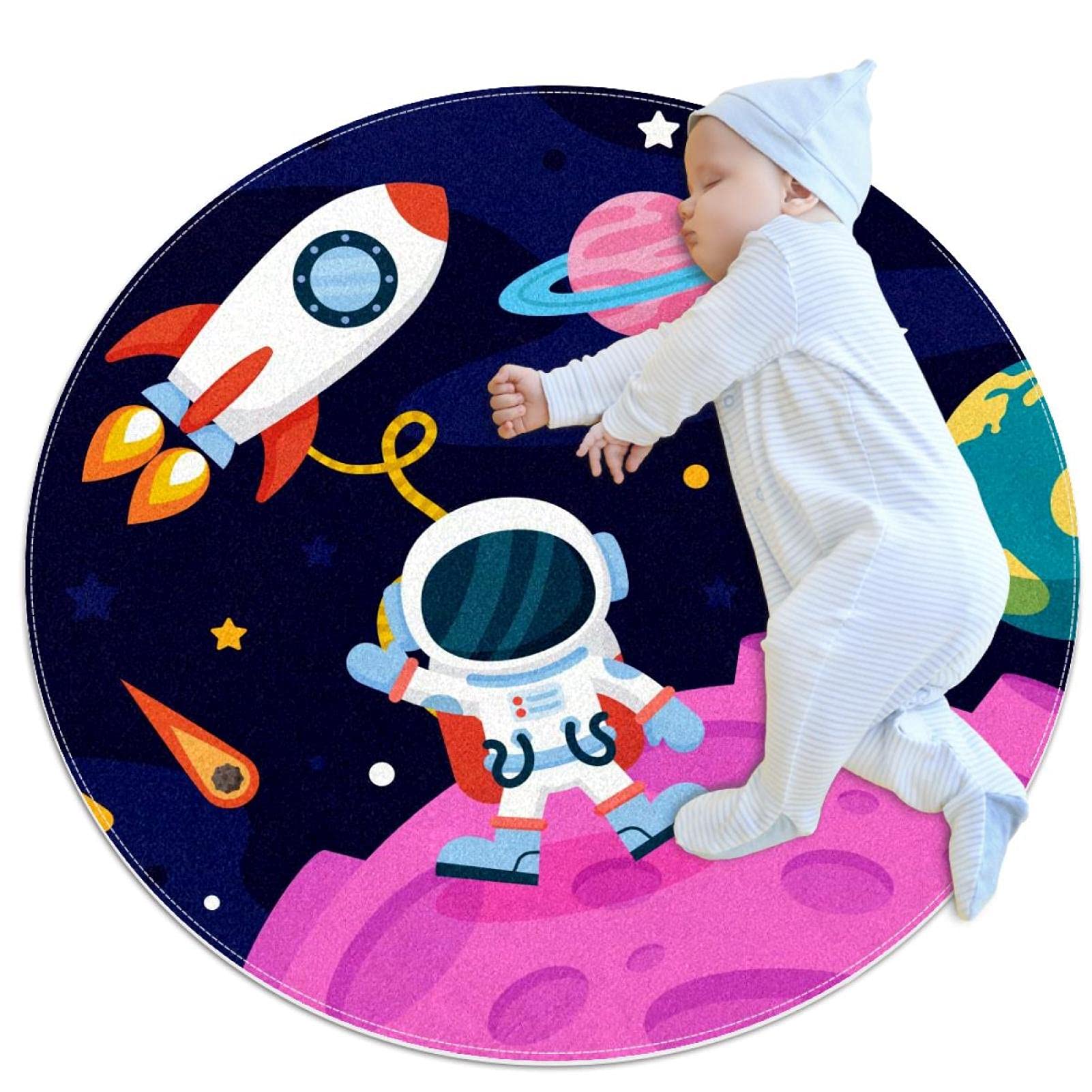 Tapis planète spatiale JDEZ pour réchauffer le sol de la salle de jeux