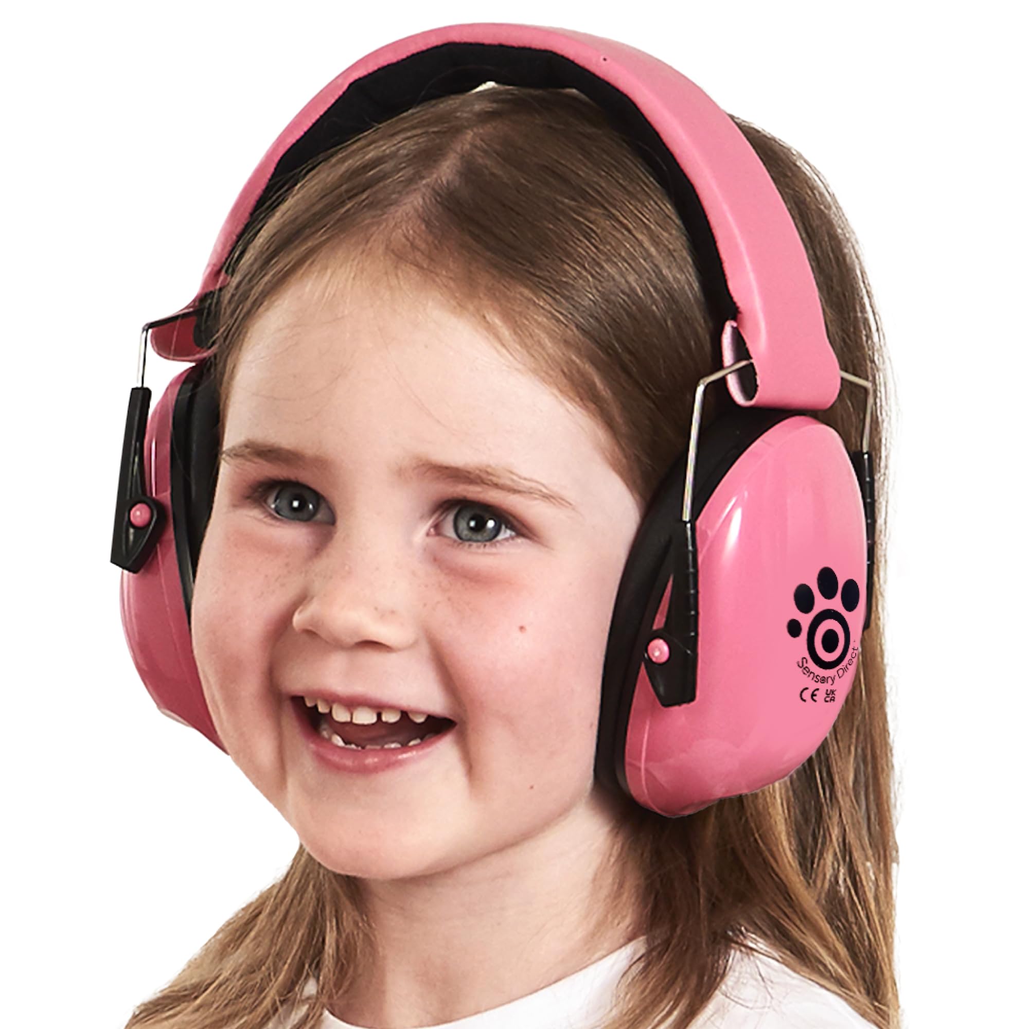 Sensory Direct Unisex Kids Pink Ear Defenders - | Noise Cancelling Headphone & Protection For Kids & Adults With Sensory Integration | For Autistic Individuals, Asd, Aspergers, Processing Disorders | Compact Size