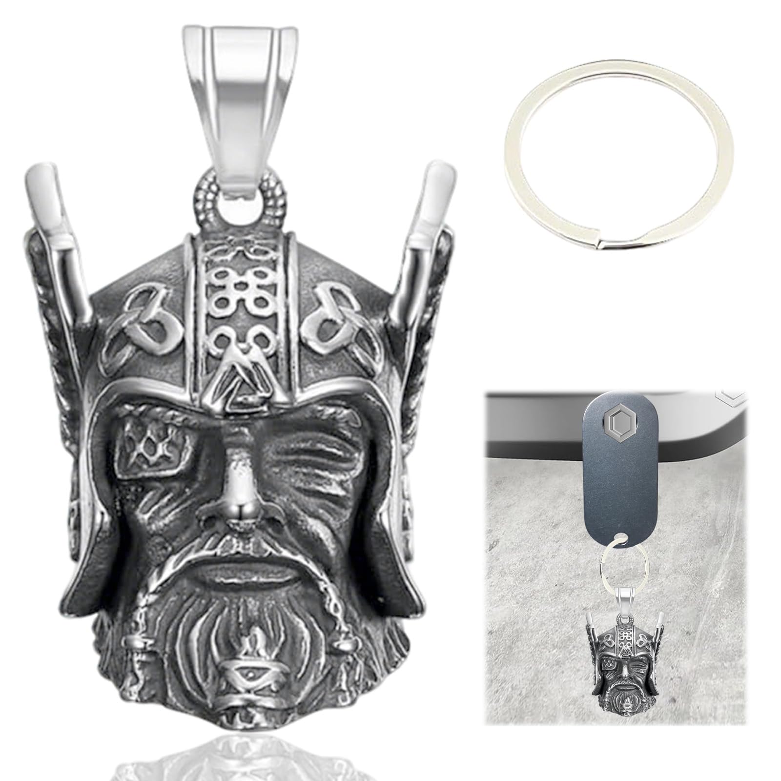 Tengwa 3*3*4Cm Odin 3 * 3 * 4Cm Guardian Bell Odin Guardian Bell For Motorbikes Lucky Charm Cycling Lucky Good Luck Cycling Accessory Suitable For Motorcyclists And Cyclists
