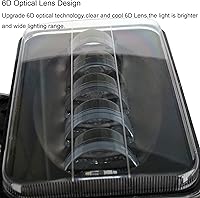 Vista 3 de Faros delanteros LED de 4 x 6 pulgadas, cuadrados, 12 V-24 V, blanco, aluminio