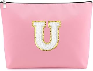 Mxrymvu Bolsas de maquillaje con iniciales pa...