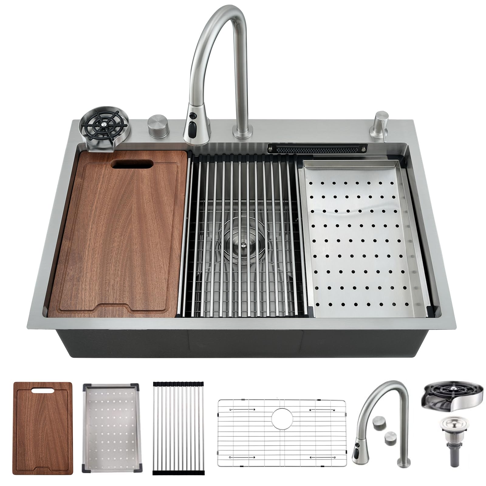 Photo 1 of ***MISSING PARTS***WMXQX 31 Inch Waterfall Drop In Kitchen Sink with Faucet