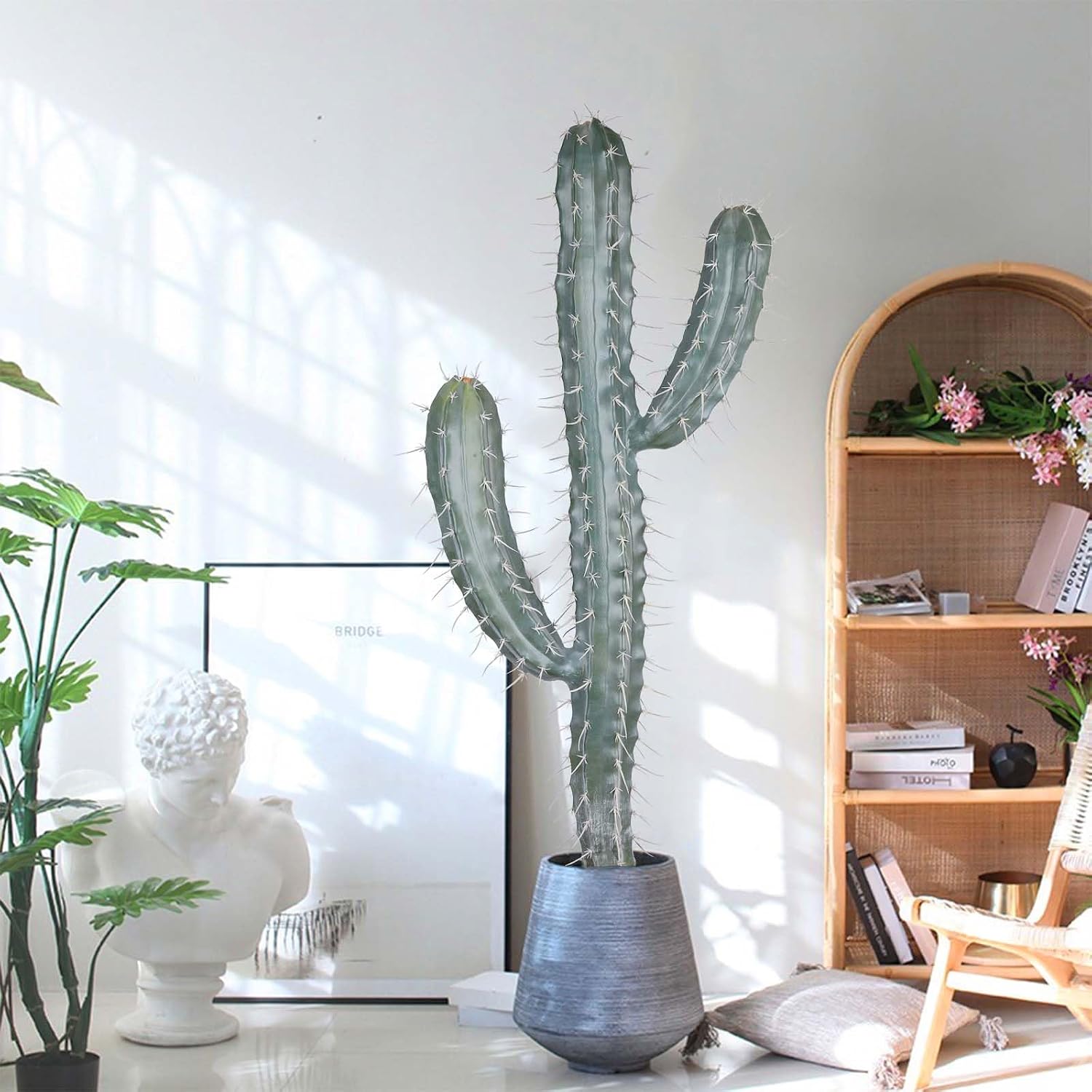 Artificial Cactus Fake Cacti 39" Faux Potted Cactus Plants for Home Store Office Decoration