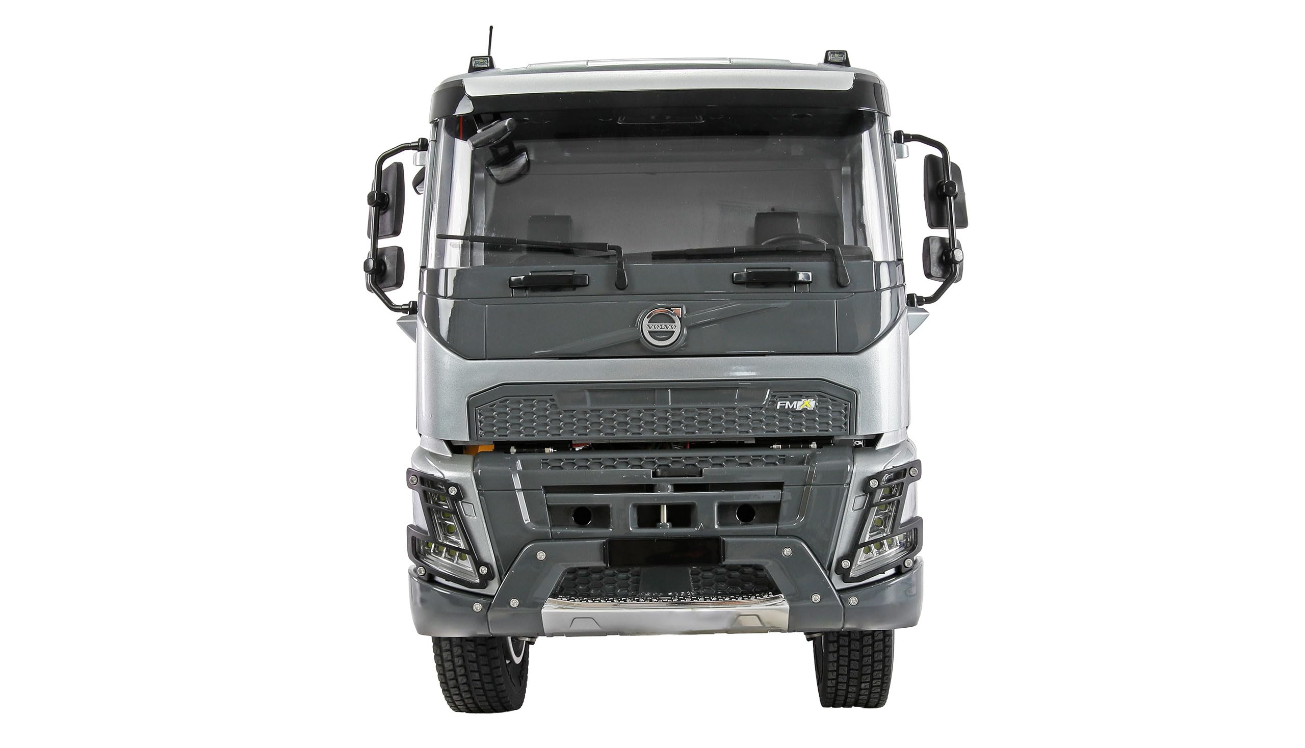 Volvo FMX E015 wywrotka licencyjna ciężarówka 6x4 1:14 RTR srebrna zdalnie sterowana