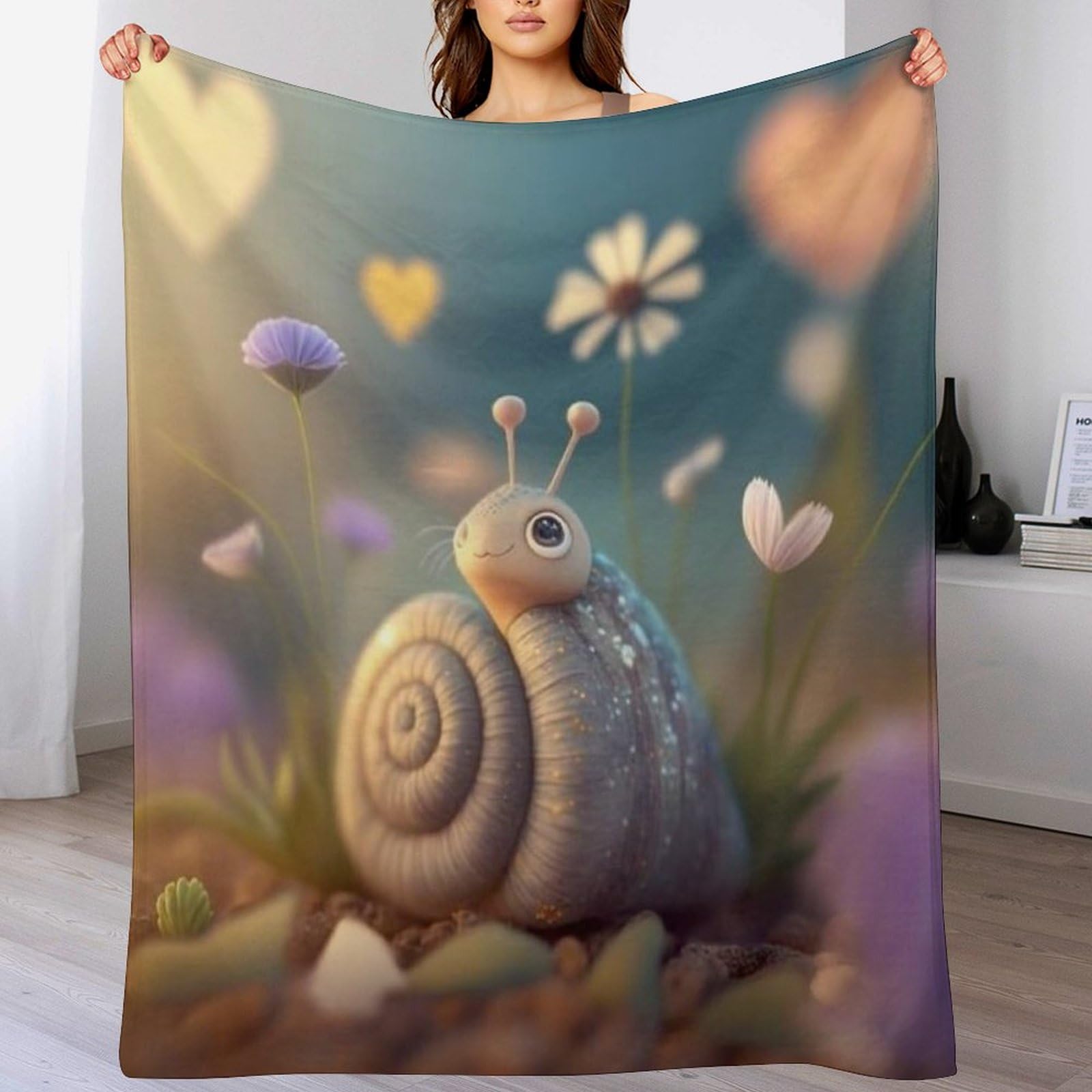 Couverture polaire escargots, le plaid flannel douillet de vos soirées canapé