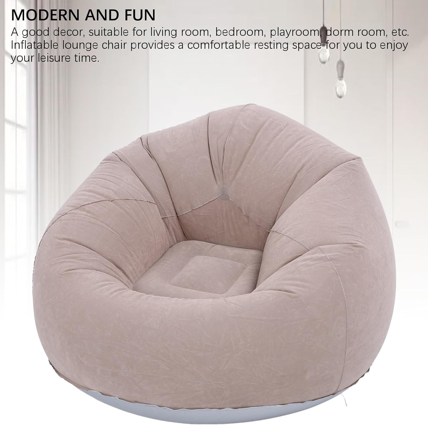 Inflatable Lounge Chair, Portable Foldable Sofa Chair, Comfortable and Soft, Ergonomic Camping Chair, for Living Room Bedroom Balcony Outdoor