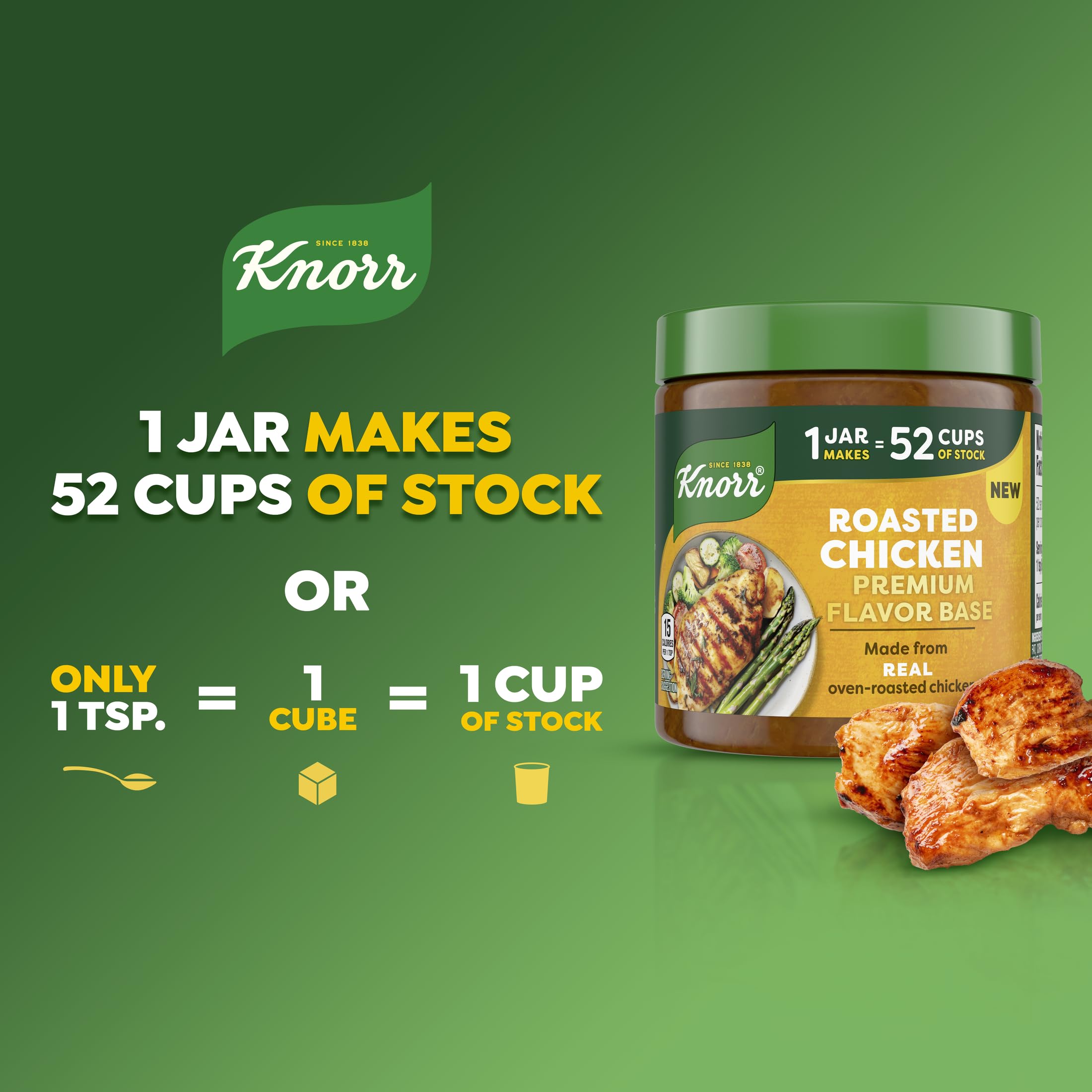 Bundle of Knorr Premium Flavor Base Vegetable, Roasted Beef, and Roasted Chicken Versatile & Easy to Use 11oz 3 Count 1 Each