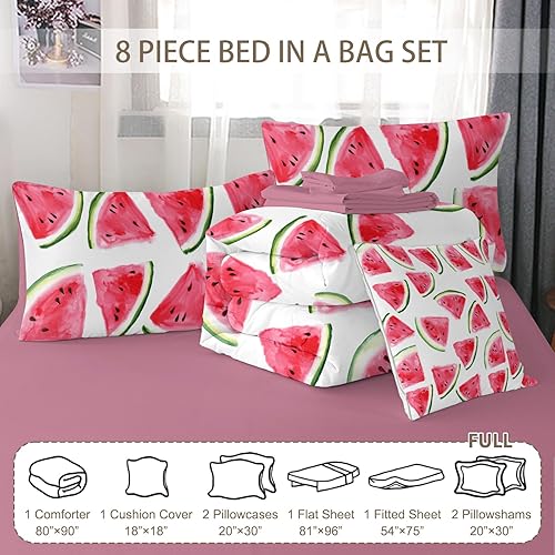 Miniatura 81 de Juego de cama individual de 8 piezas con edredón y sábanas en una bolsa para niños y niñas en una bolsa - Linda ropa de cama de animales de granja