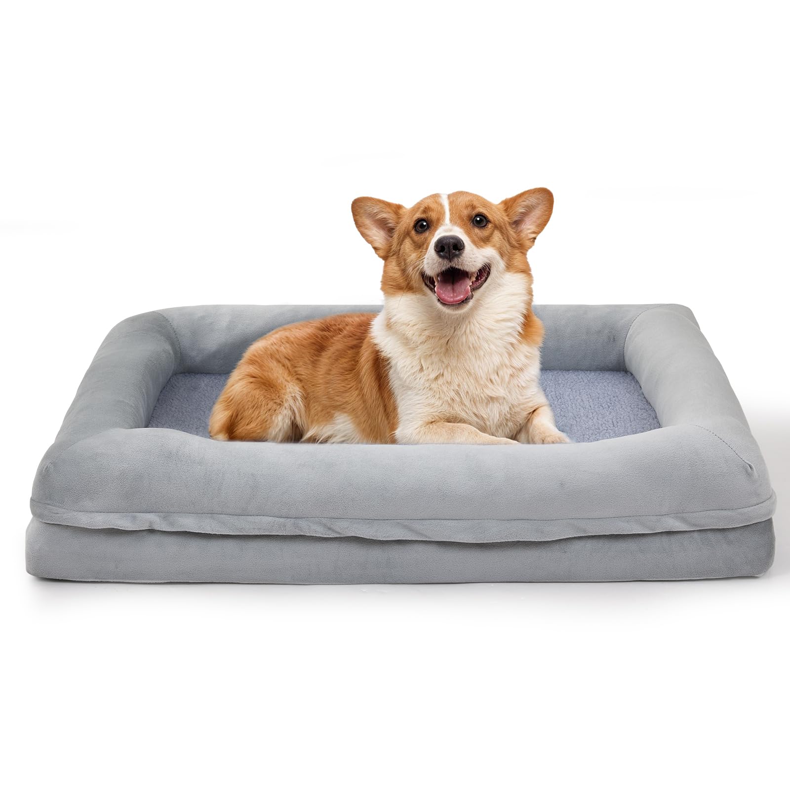 The Fellie Large Dog Bed, Orthopedic Dog Beds with Removable Washable Cover, Memory Foam Dogs Sofa with Non-Skid Bottom