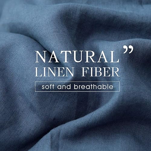 Miniatura 3 de Simple&Opulence Juego de funda de edredón 100 % lino, 3 piezas de lino belga transpirable, tamaño King 104 x 92 pulgadas (1 funda de edredón + 2