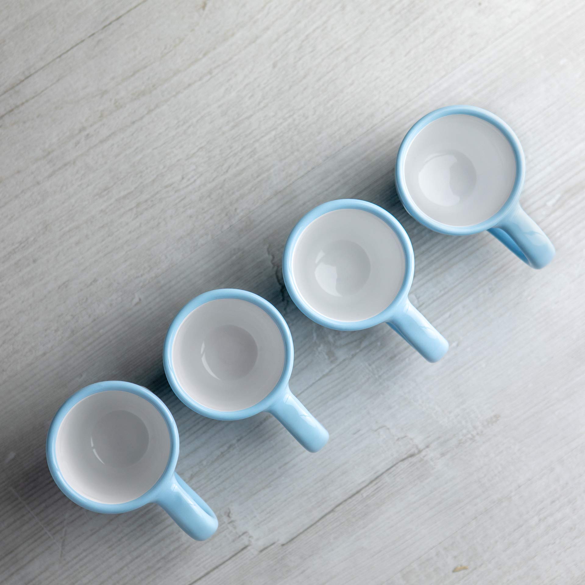 COPPIA DI TAZZE da caffè vintage anni '70 in gres porcellanato dipinte a mano straniere EUR 15