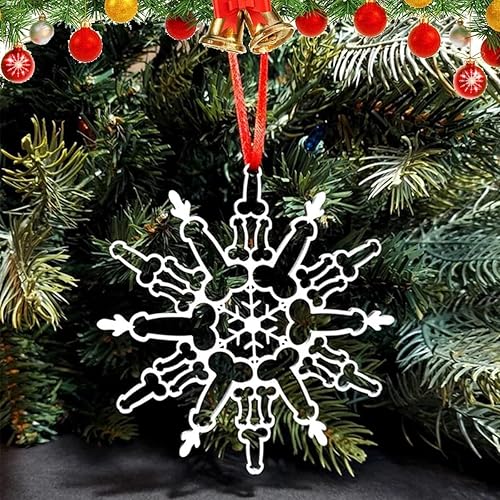 Adorno de copo de nieve para el pene, adorno divertido del siglo, divertido adorno de copo de nieve para árbol de Navidad, automóvil, espejo