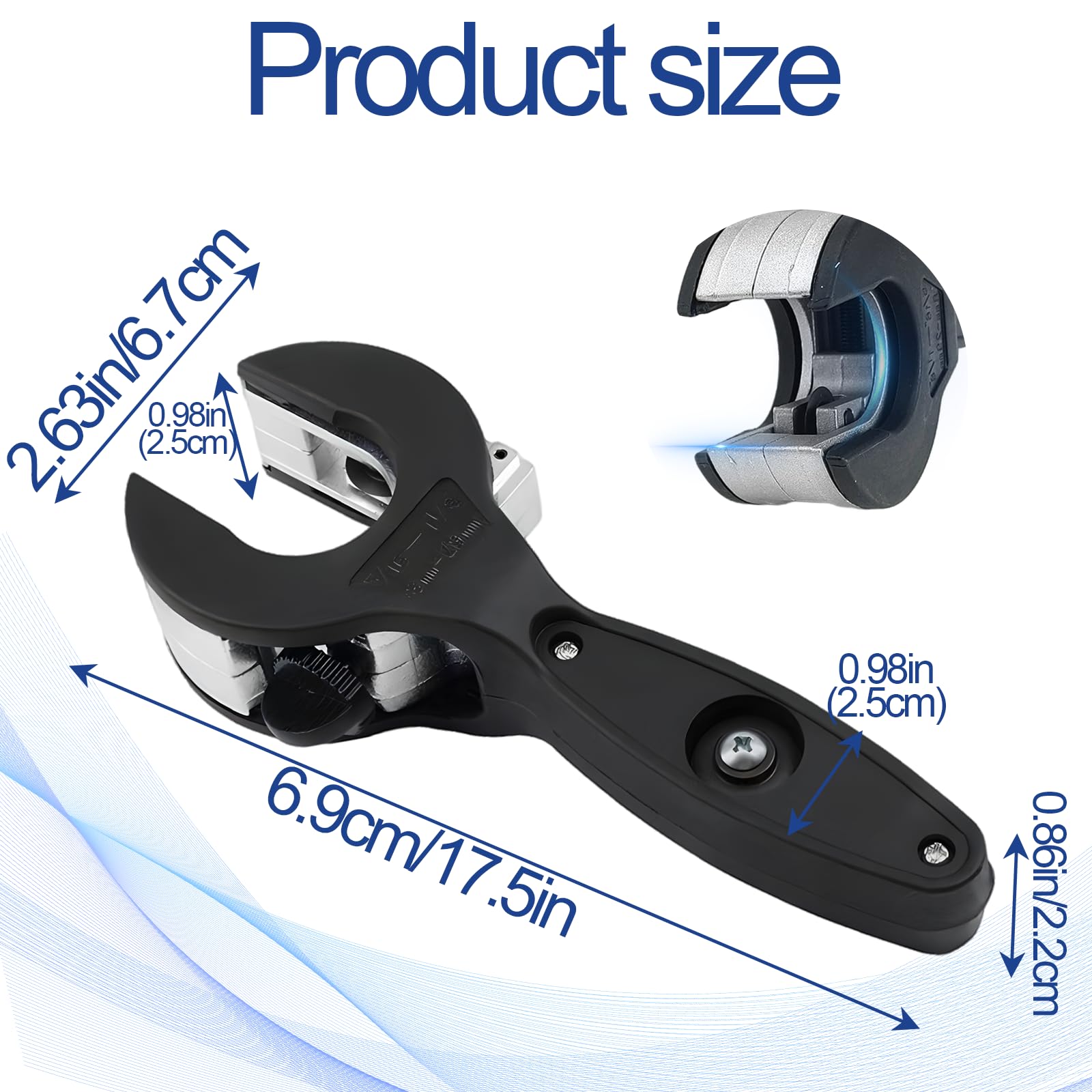 SI SEN Copper Pipe Cutter, Plastic Pipe Cutters, Ratcheting Tubing Cutter - Image 2