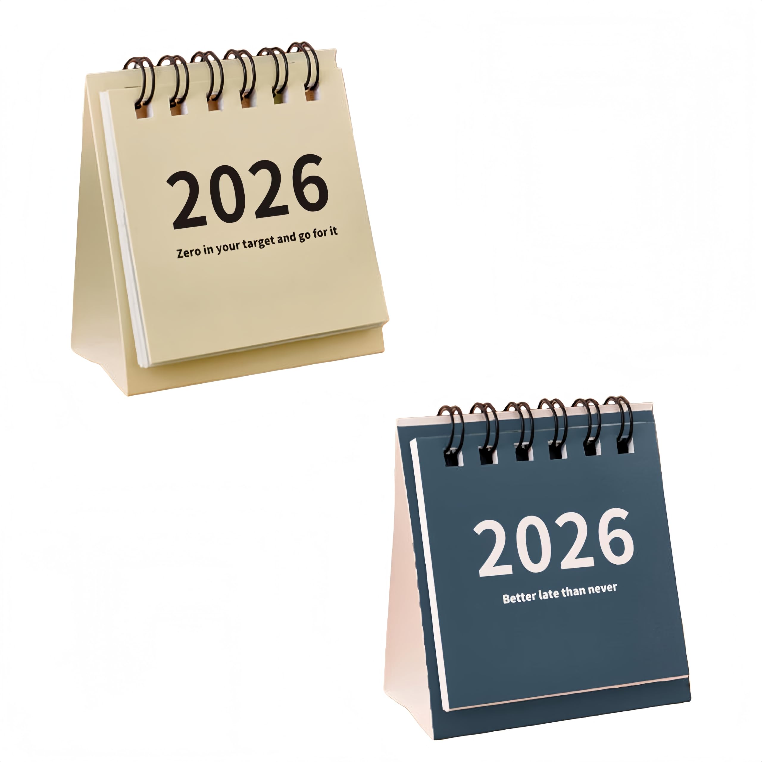 Zhejia カレンダー 2026 卓上カレンダー 【2026初登場！ミニ】ギフト キュービックス シンプル シール 2026 デスクト 新年 会社用 クリスマス 元日 家庭用