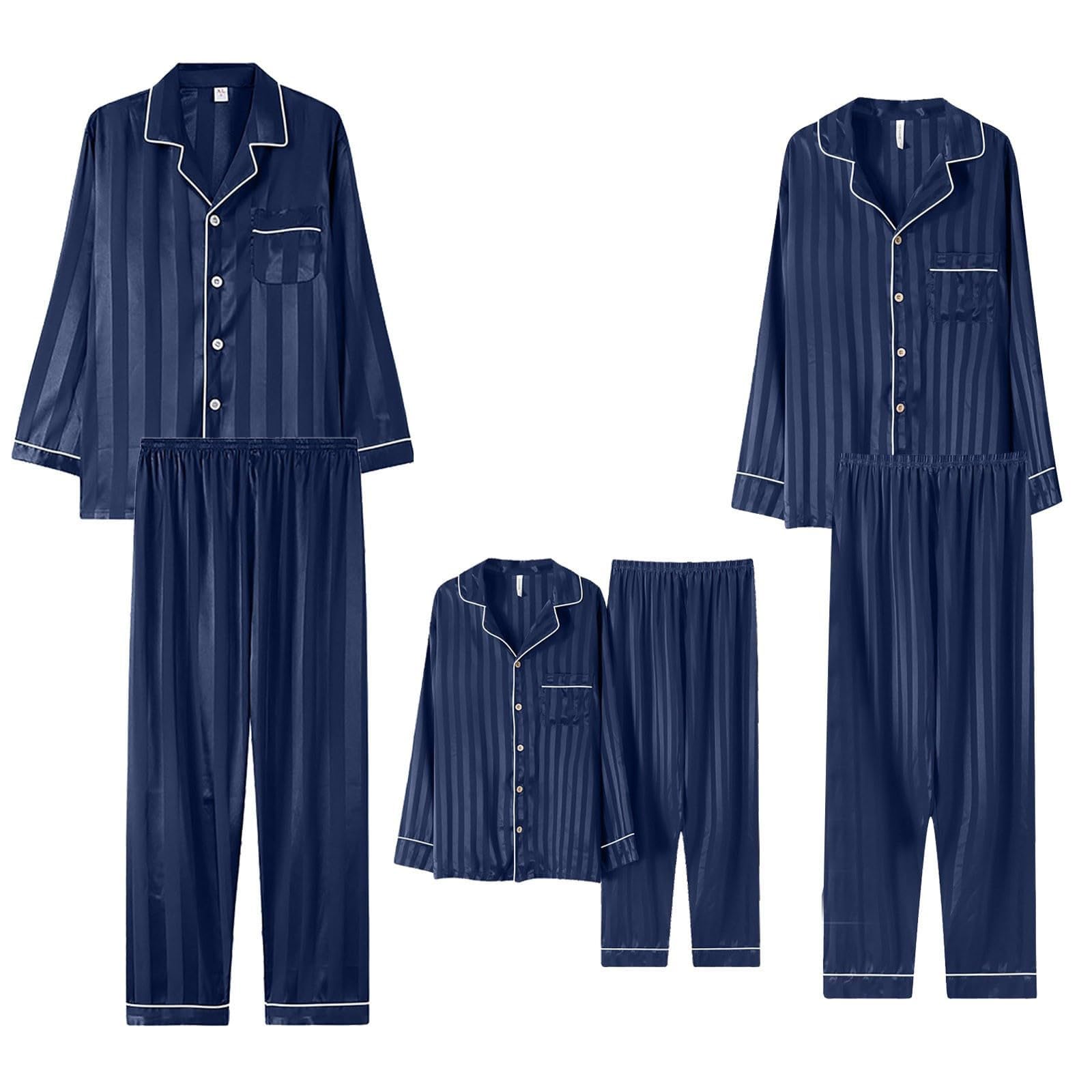 Pyjama de Noel Famille Vetement de Noel Pyjama Famille Assortis Vêtement Nuit à Manches Longues avec Imprimé Chaud Et Doux Noël Pyjamas Ensemble Christmas Pyjamas pour Femme Homme Matching