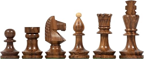Miniatura 20 de Reproduced Romanian-Hungarian National Tournament Chess Pieces – 3.8" King, Handcrafted in Ebonized & Natural Boxwood – Luxury Staunton Wooden Chess