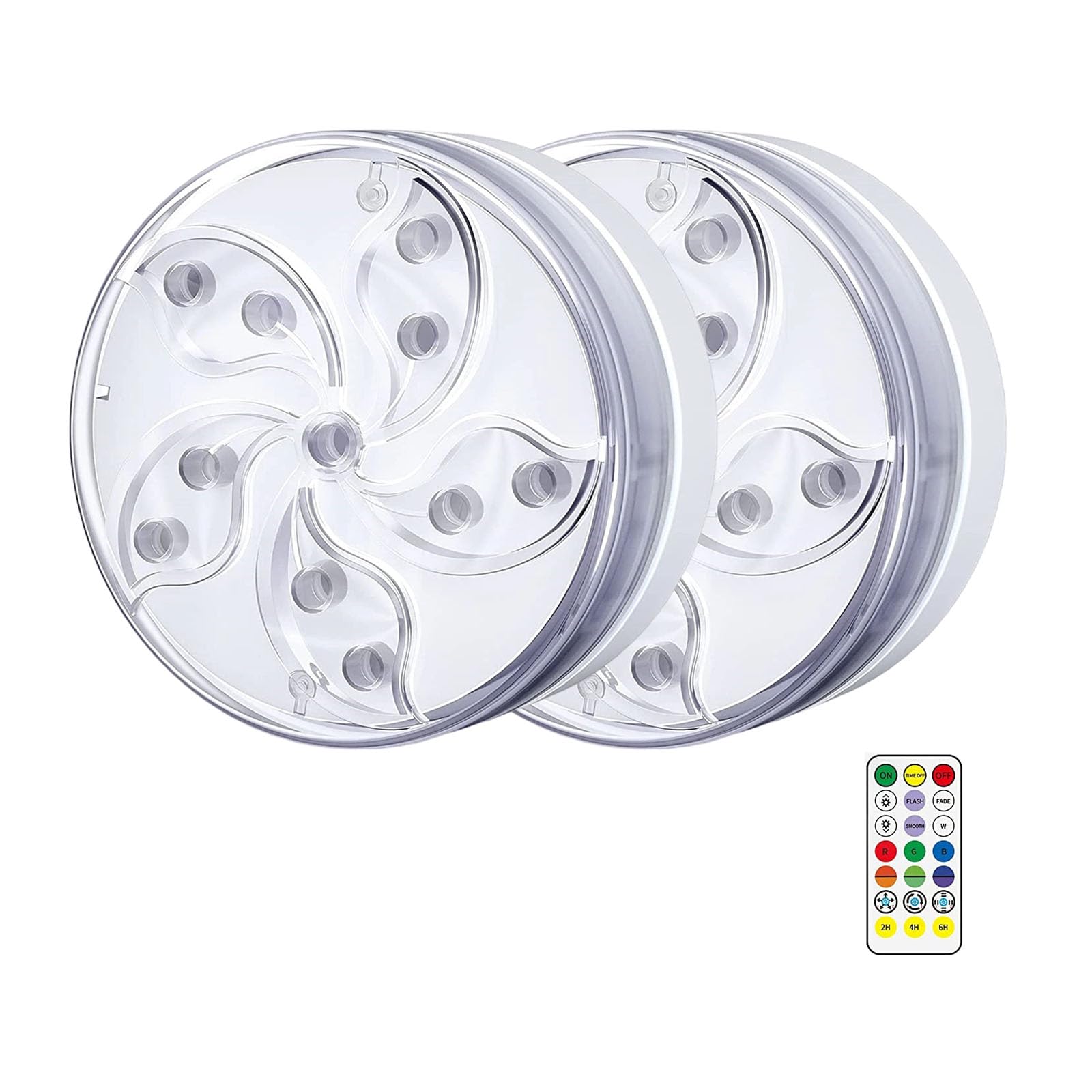 Kfwfuaee Multicolor Swimming Pool Light with Timer Function and Attachment Base for Aquarium Use Twist LED Pool Light