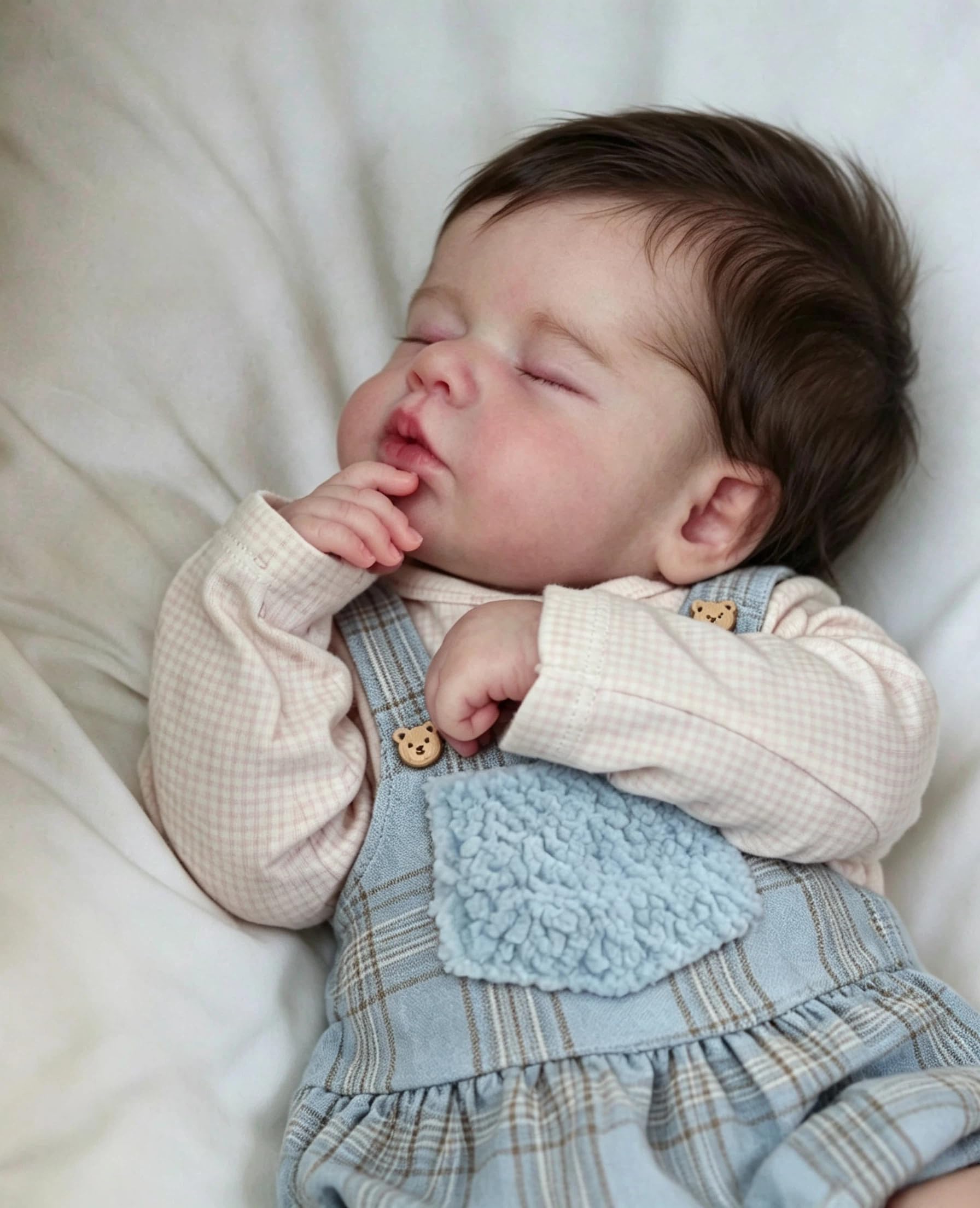 Zero pam Reborn Baby Vollvinyl Lebensecht Mädchen, 50CM Reborn Babypuppen Wie Echt mit Haaren, Reborn Puppen Lebensecht mit Bauchnabel, Babypuppen,Lebensechte Babypuppen, Reborn Baby Für Kinder