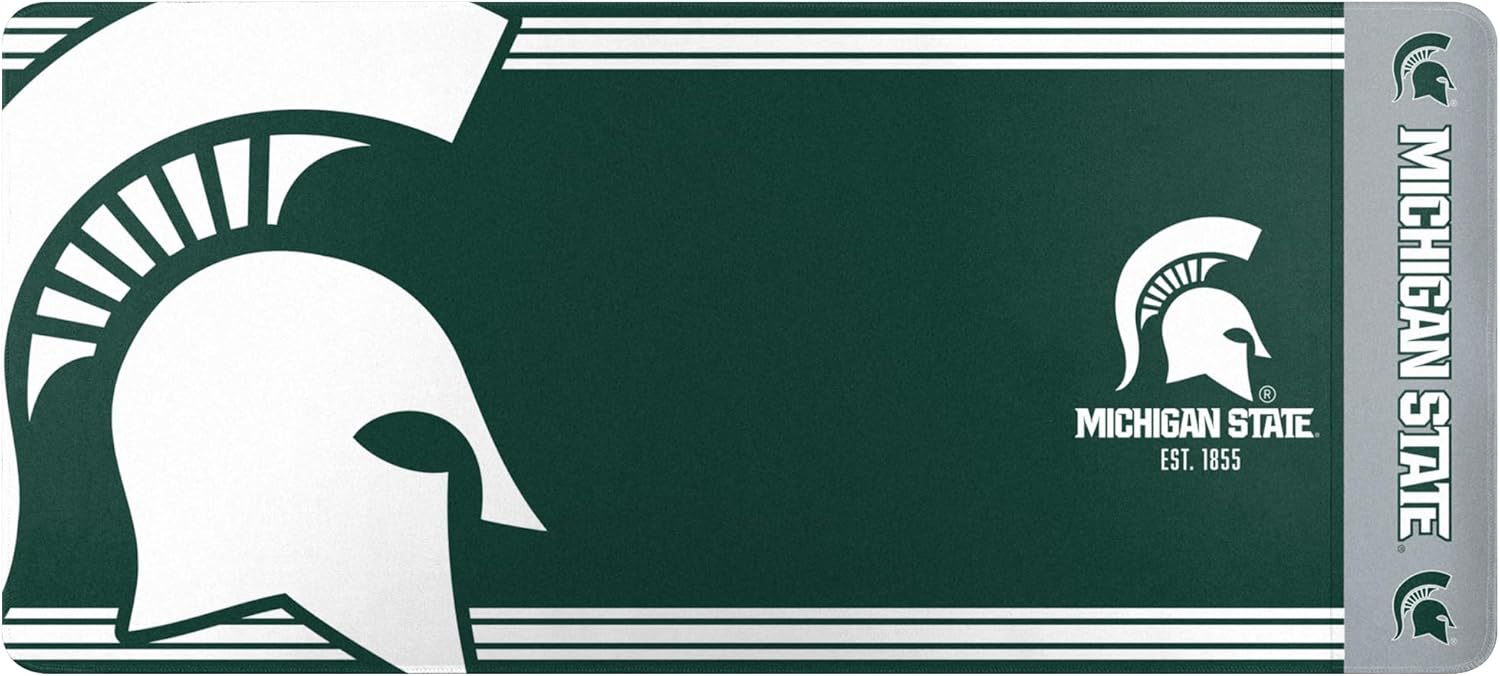 FOCO NCAA Official Established Primary Logo Wordmark Home Office Desk Pad Mouse Pad Mat 35" x 16" (Michigan State Spartans, Michigan State Spartans) - Image 3