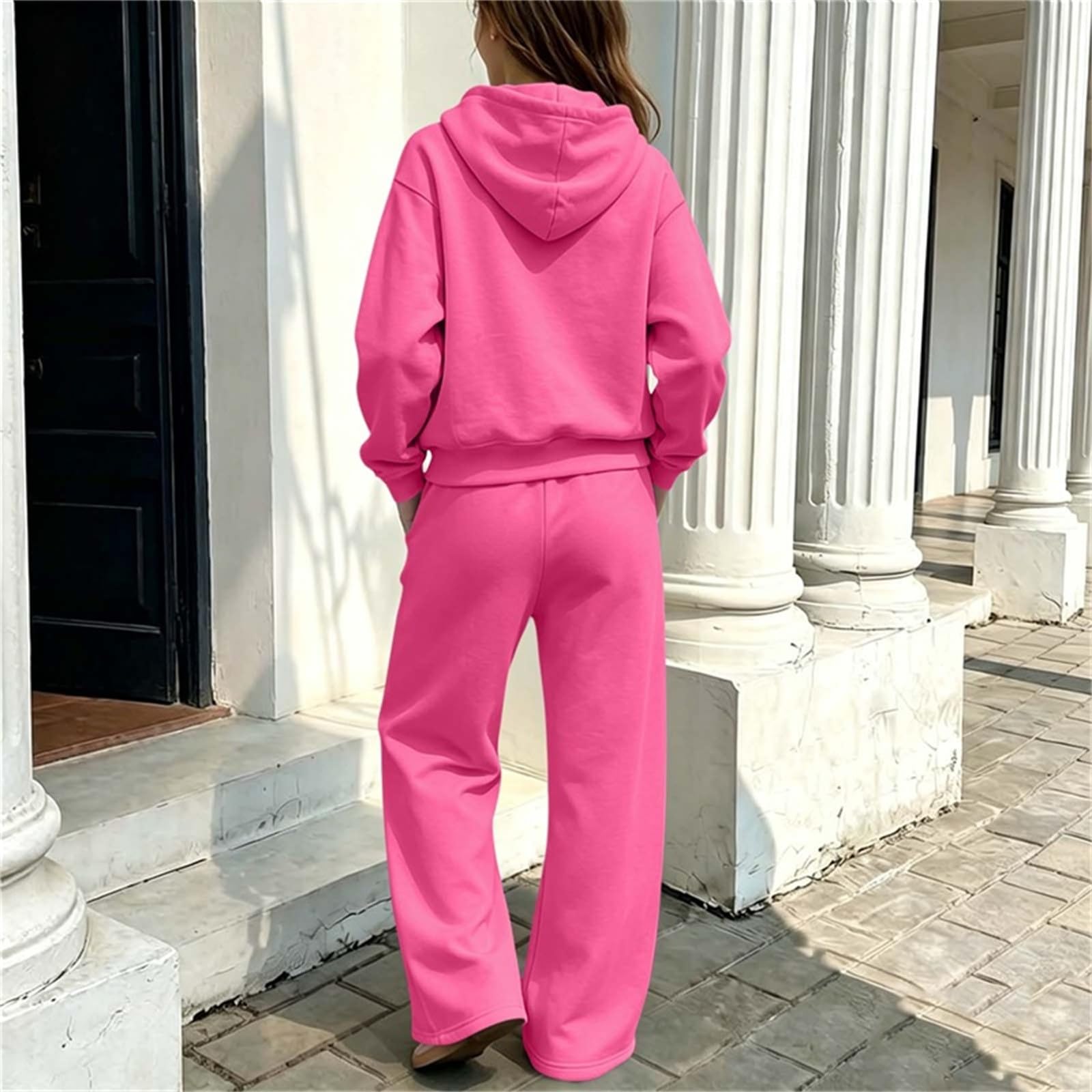 Zweiteiliger Mädchen Kinder Sweatshirt Unisex Sport Outfits Set | Einfarbig Freizeitanzug, 2 Teilige Kapuzenpullover und Jogginghose, Slim Fit Jogginganzug Mode Bekleidungssets für Jungen