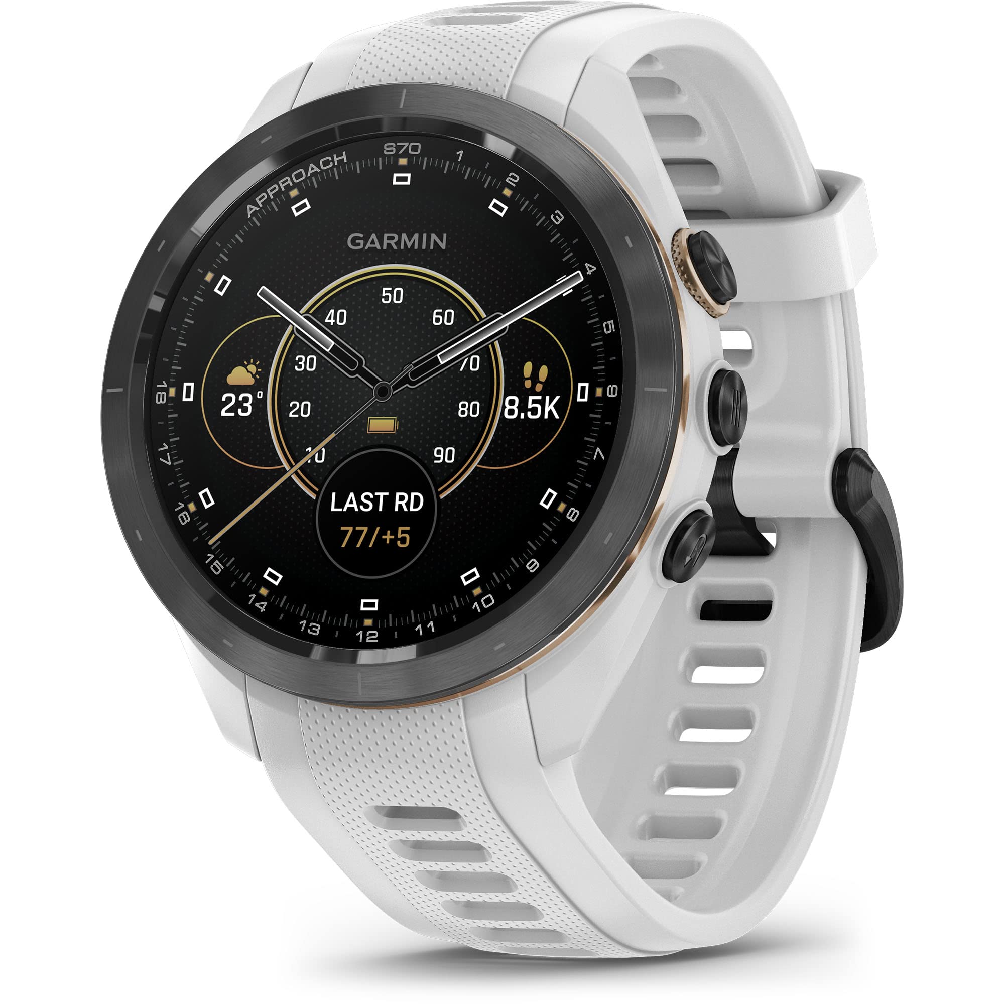 ホワイト✨GARMIN APPROACH S70 ゴルフ GPSナビ ウォッチ Amazon.com 
