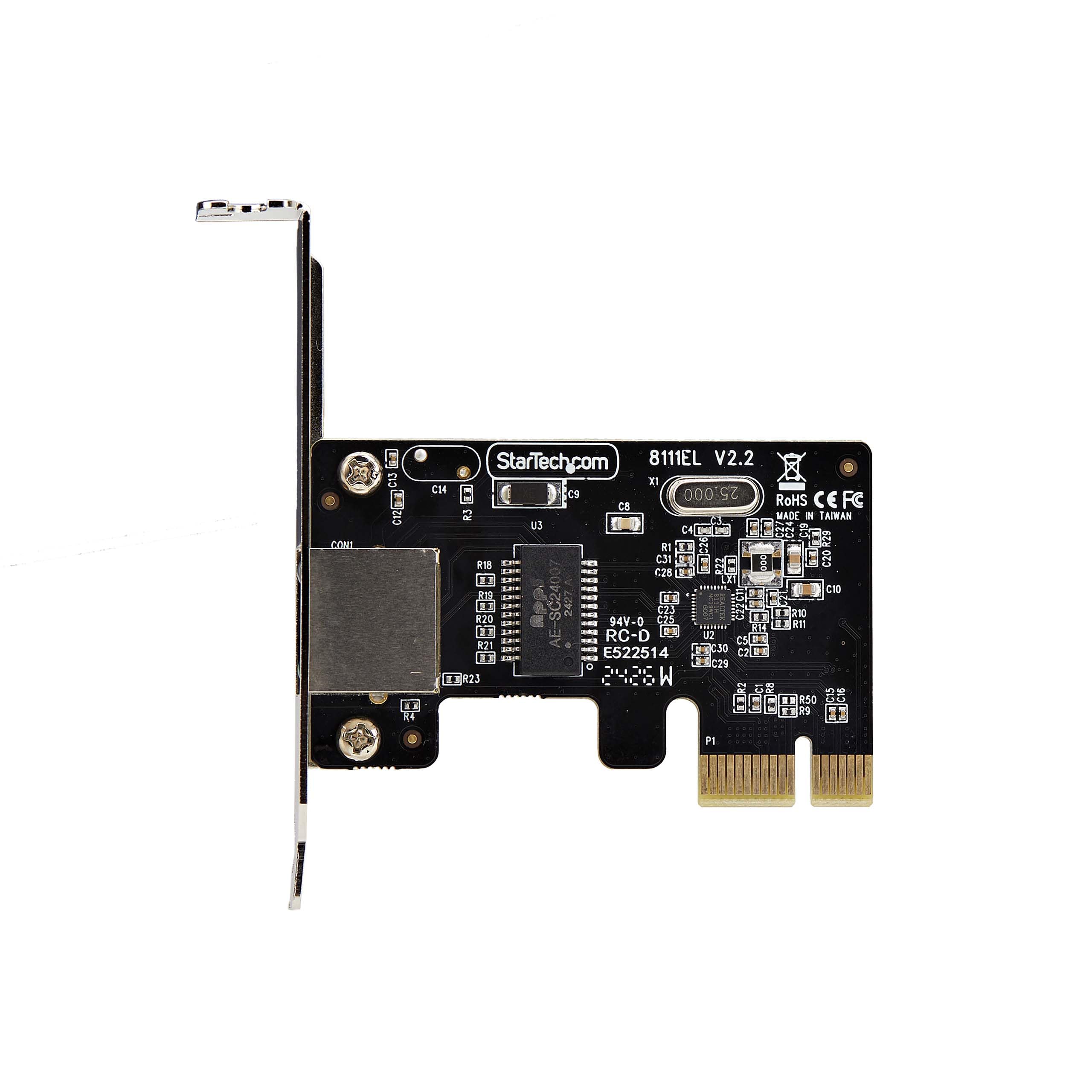 StarTech Carte Réseau PCIe Gigabit 1 Port, Profil Bas (ST1000SPEX2LT)