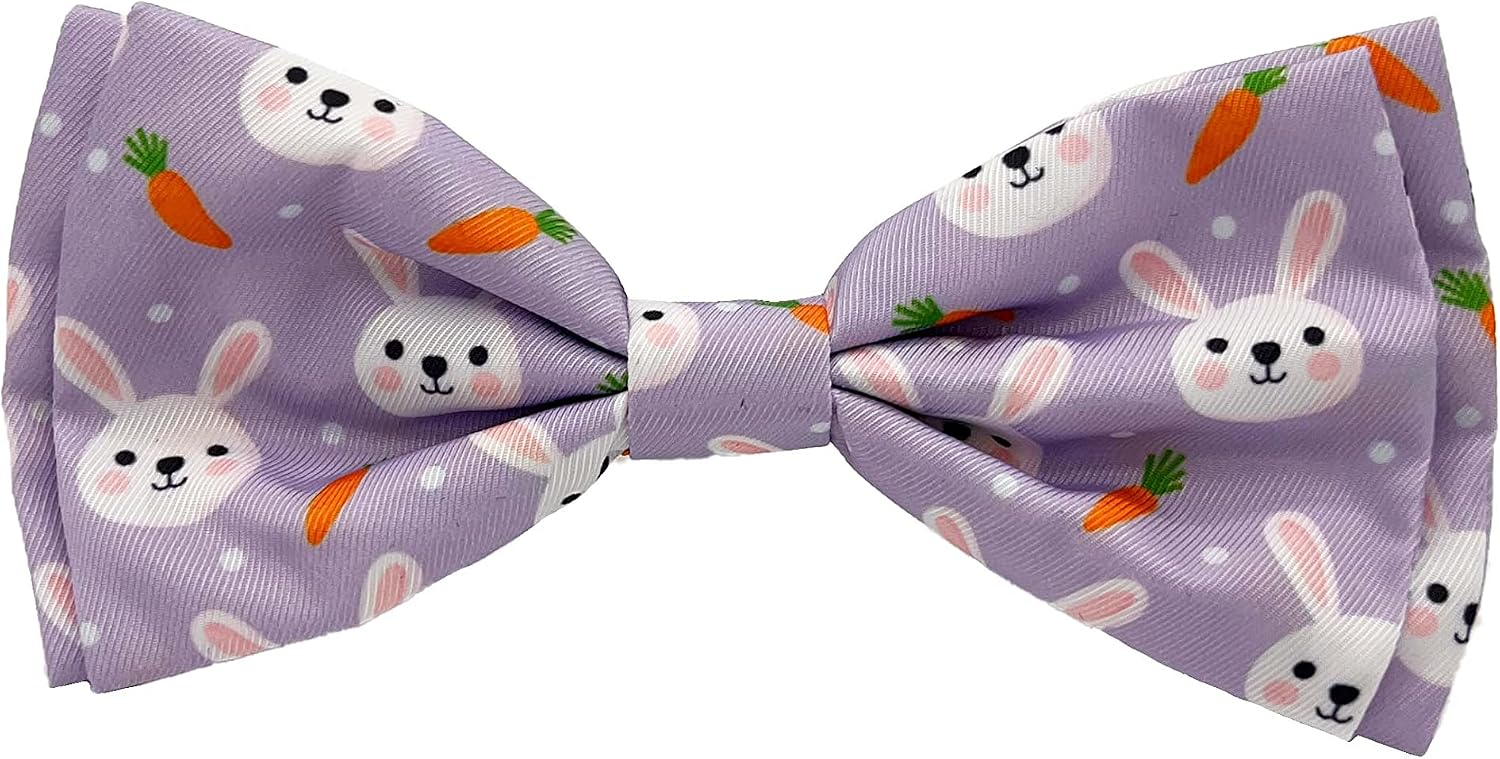 Huxley & Kent Bow Tie for Pets | Funny Bunny (Small) | Easter Spring Velcro Bow Tie Collar Attachment | Fun Bow Ties for Dogs & Cats |…
