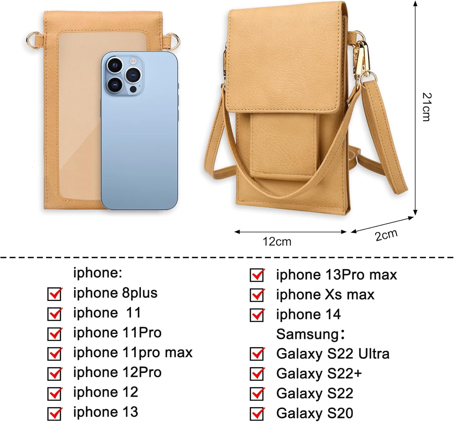 AnsTOP Small Crossbody Bags for Women, Vegan Leather Crossbody Phone Purse, Handheld & Adjustable Shoulder Strap - Image 4