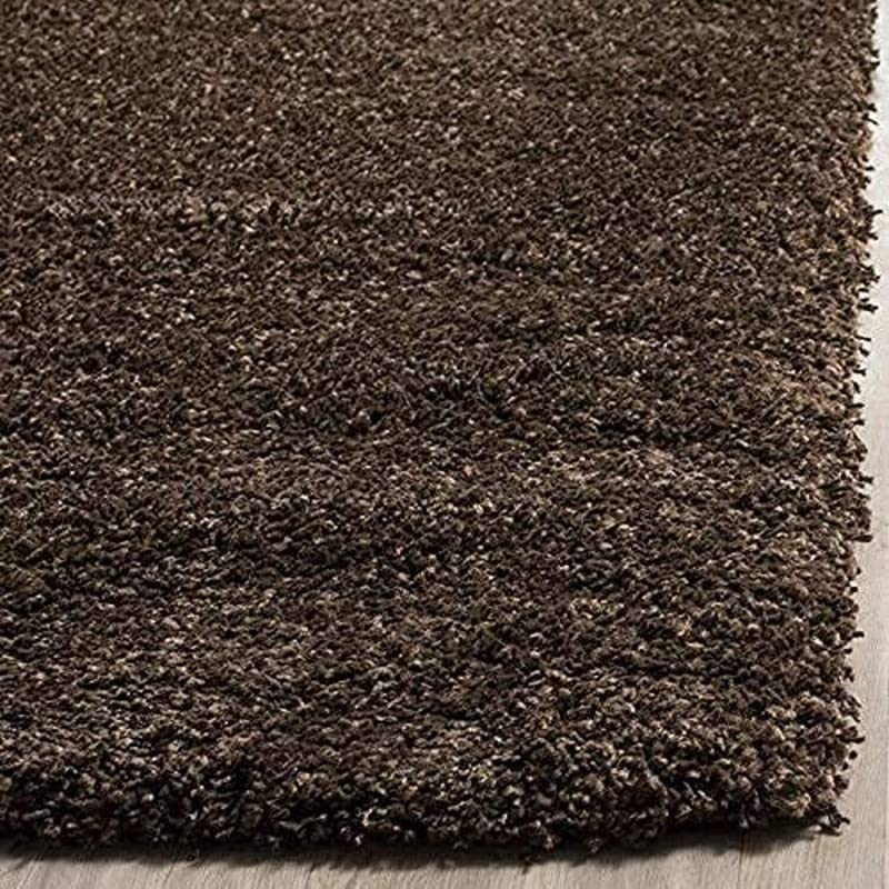 Image of FIASCO Polyester Shaggy Bedside Runner, Soft Indoor Modern Shaggy, Soft Rugs for- Living Room, Dinning Room, Office, Bedroom & Hallway Carpet Rugs Size 3X6 Coffe Box