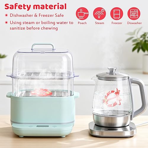 Miniatura 7 de SHARE&CARE - Mordedor navideño para bebés, juguete de dentición de silicona con anillo de reno festivo, juguete rojo para masticar para bebés de más