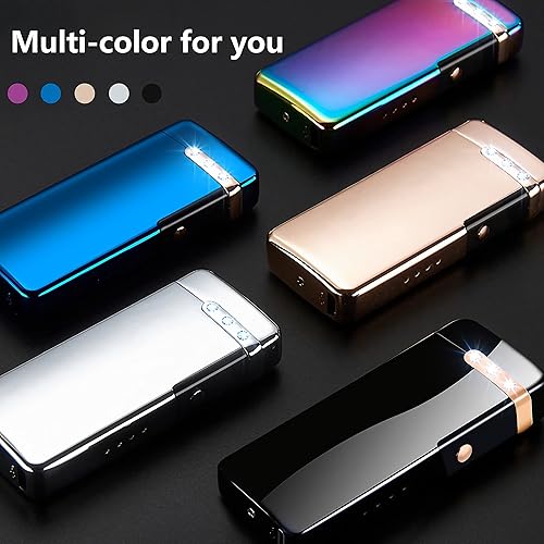 Miniatura 7 de Encendedor de arco de plasma, encendedor de velas, recargable por USB, encendedor eléctrico único, fresco y de alta potencia, con pantalla LED de