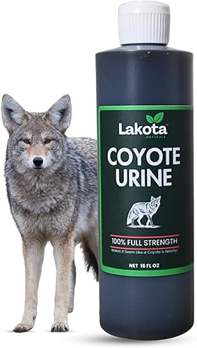 100% Pure Coyote Urine All Natural Animal & Rodent Repellent - Makes It Seem Like a Coyote is Nearby! Skunk and Racoon Repellent for Yard. Squirrel
