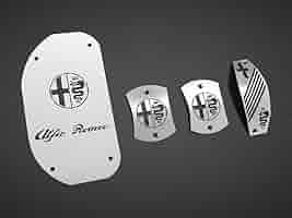 Pedaliera In Acciaio Per Alfa Romeo Giulietta - Set 4 Pezzi Con Poggiapiedi Per Tuning - Foto 8