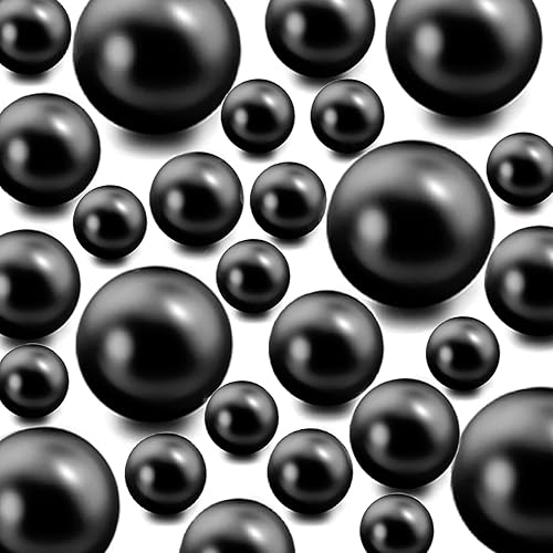 Z-synka 120 piezas de perlas flotantes sin agujero para jarrones, perlas negras flotantes para jarrones, rellenos de perlas flotantes, velas