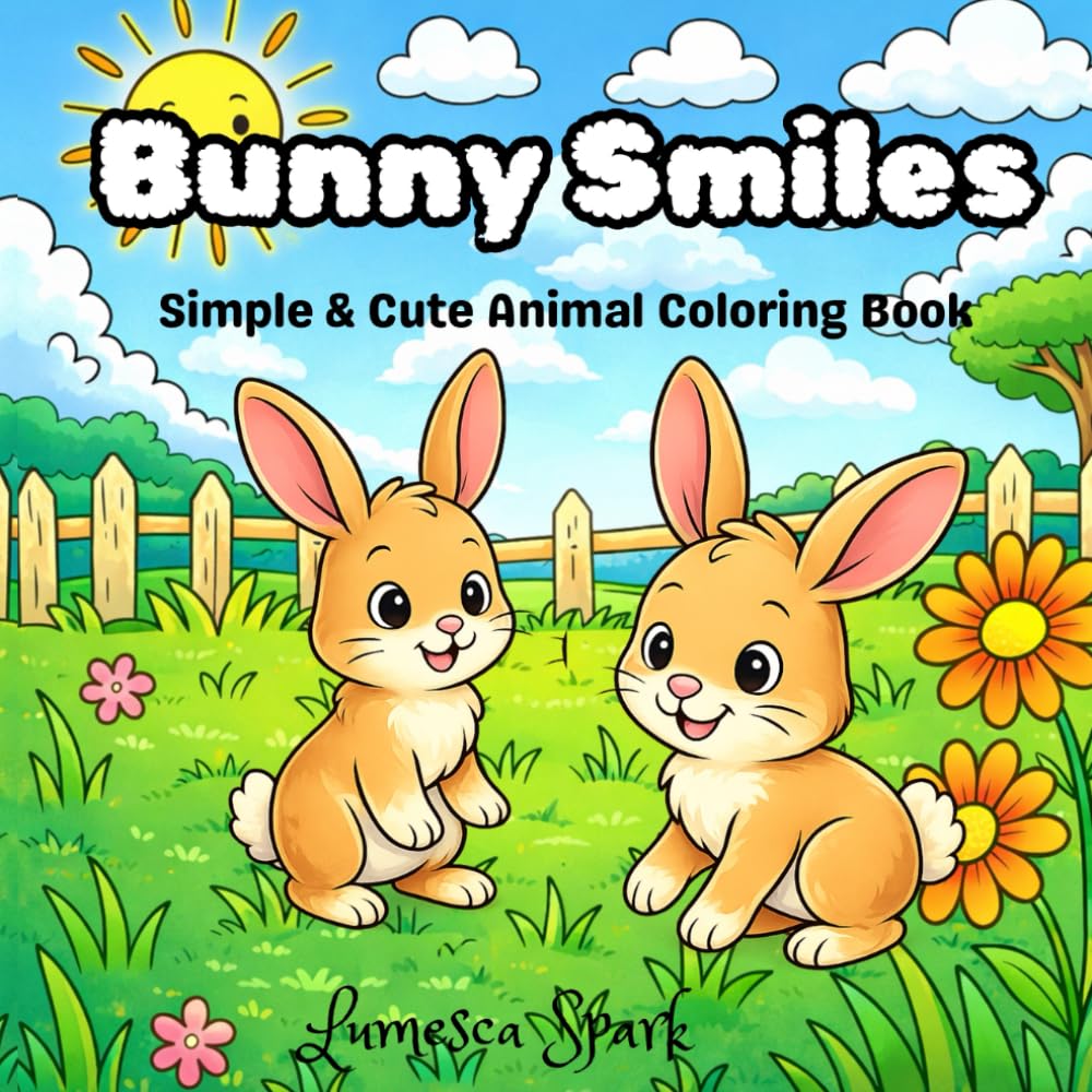Bunny Smiles: simple & cute coloring book